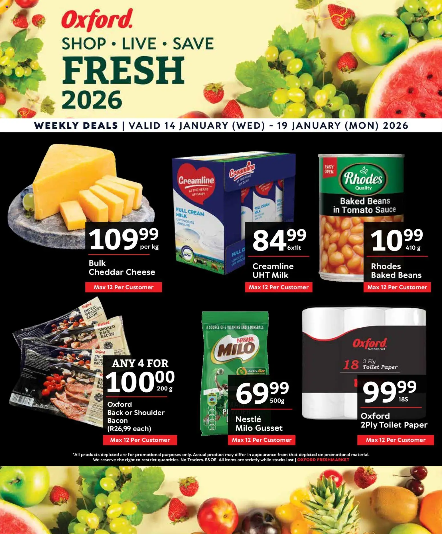 Preview of Oxford Freshmarket flyer valid from 14/01/2026