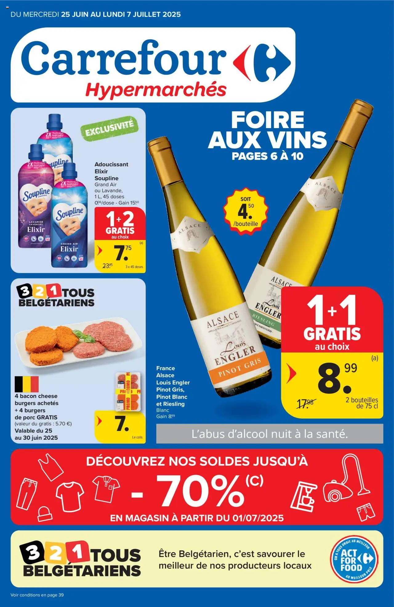 Carrefour shop Folder de la semaine 26 geldig vanaf 25/06/2025 - Paginanummer 1 - Bacon, NOS, La