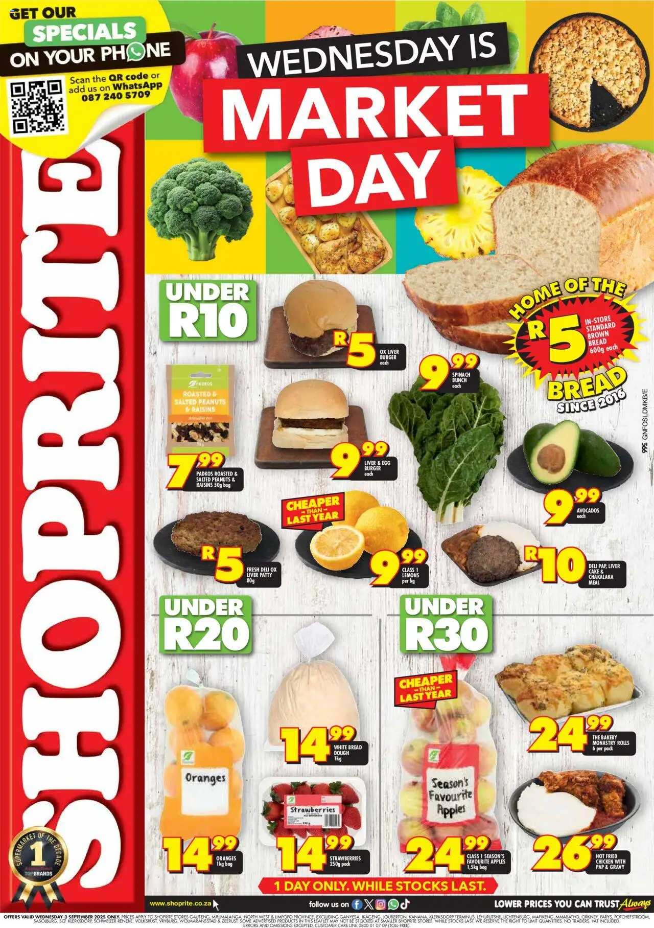 Shoprite Gauteng - Market Day Deals 03/09 - 03/09/2025 >> Catalogue