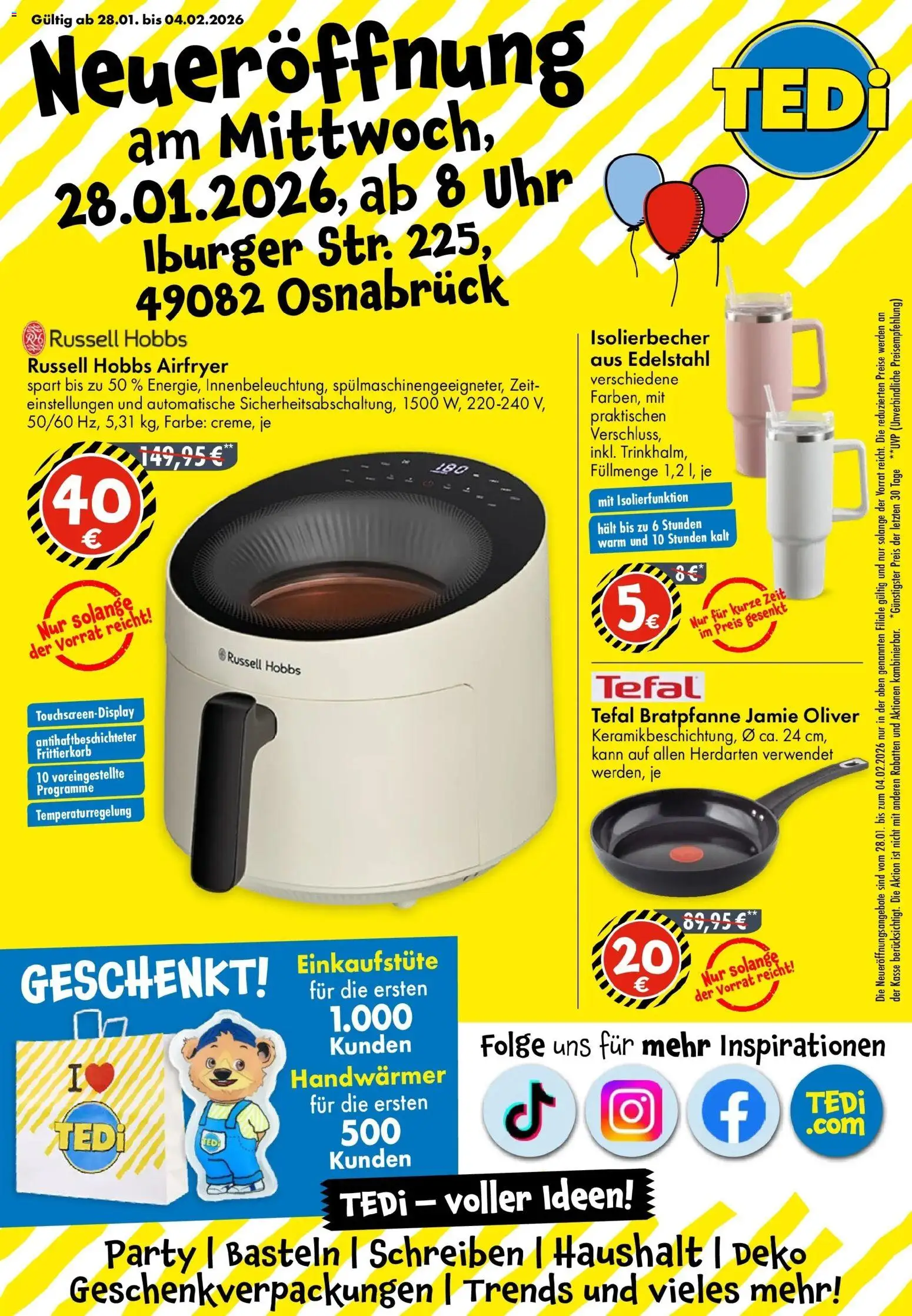 Vorschau von dem Prospekt des Geschäftes TEDi, gültig ab dem 28.01.2026