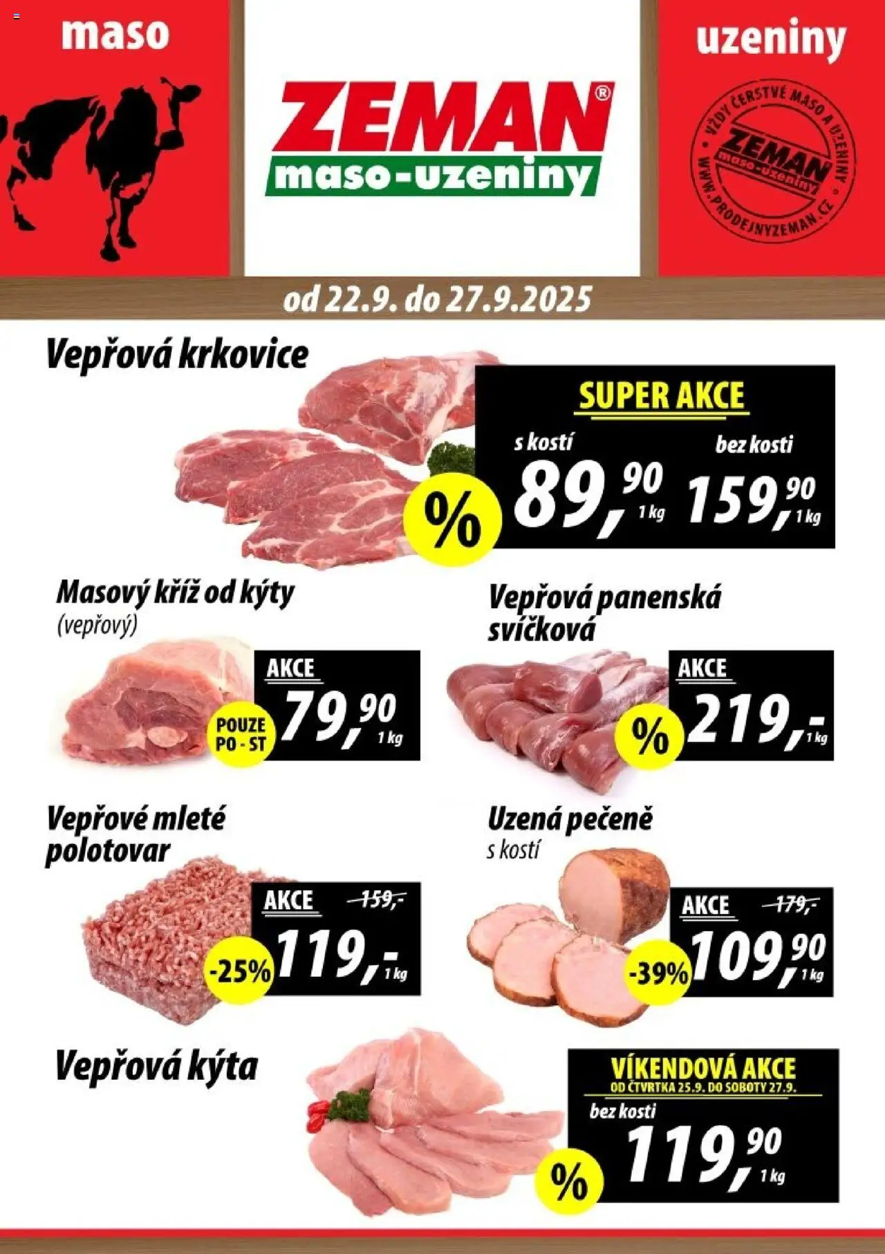  Prodejny Zeman Leták - Praha, Hořice, Úvaly (22.09.2025 - 27.09.2025)