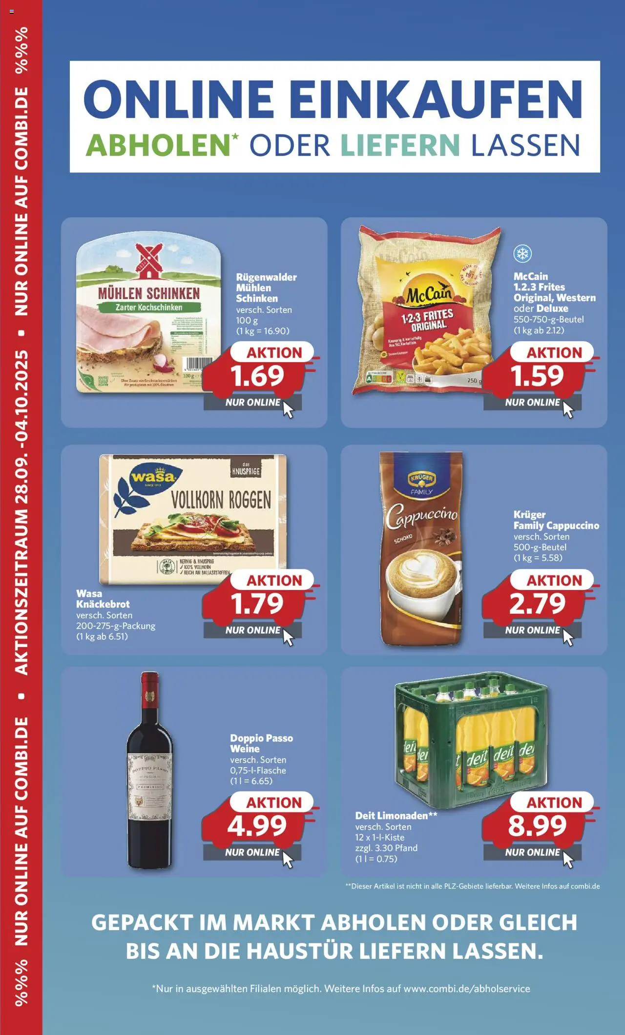 Combi Online Einkaufen (vom 28.09.2025 - 04.10.2025)