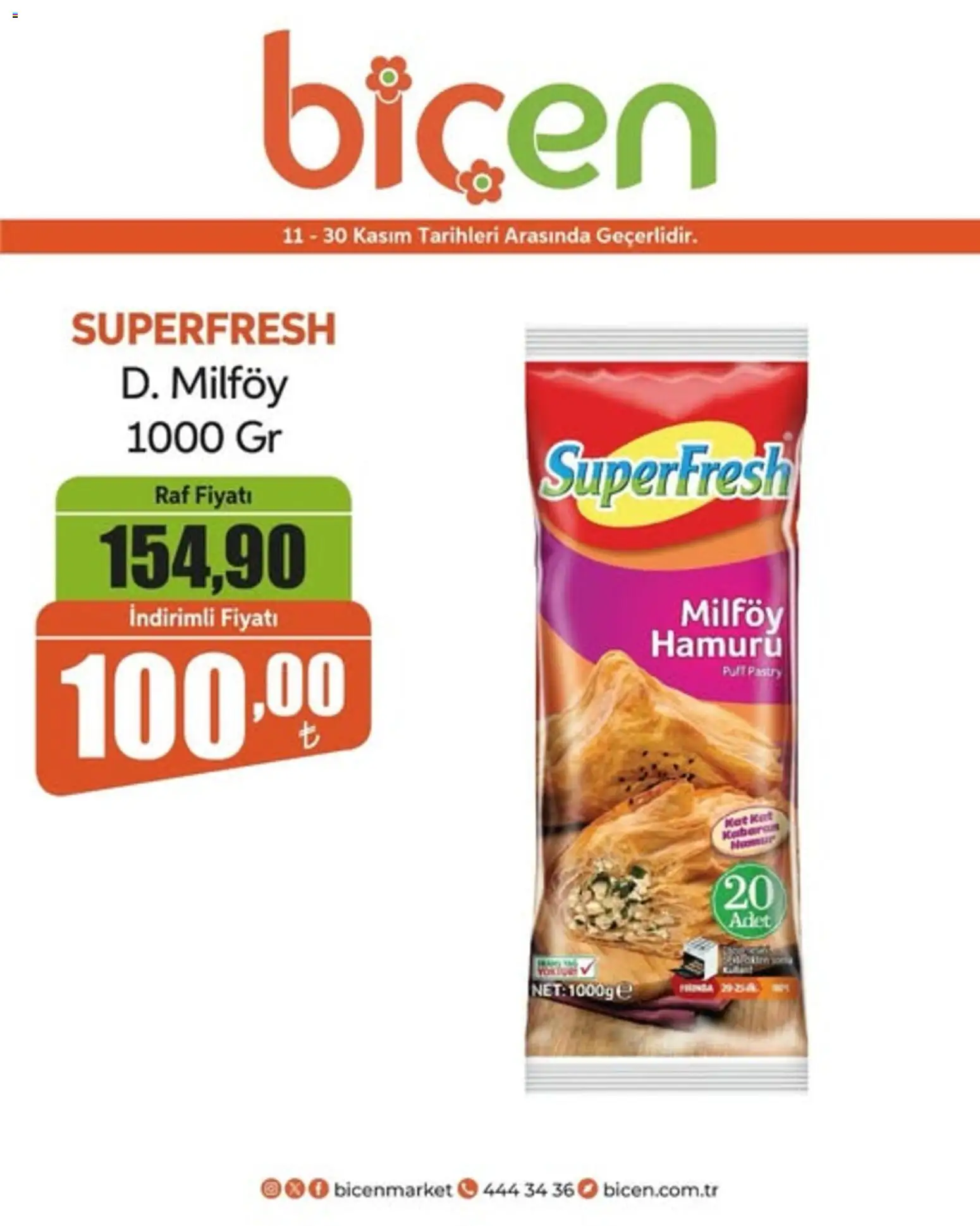Biçen Market İndirim Superfresh 11.11.2025 - Broşürünün önizlemesi - Raf