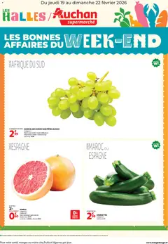 Prévisualisation de Les bons plans du week-end dans votre super ! du magasin Auchan formulaire valide 19/02/2026