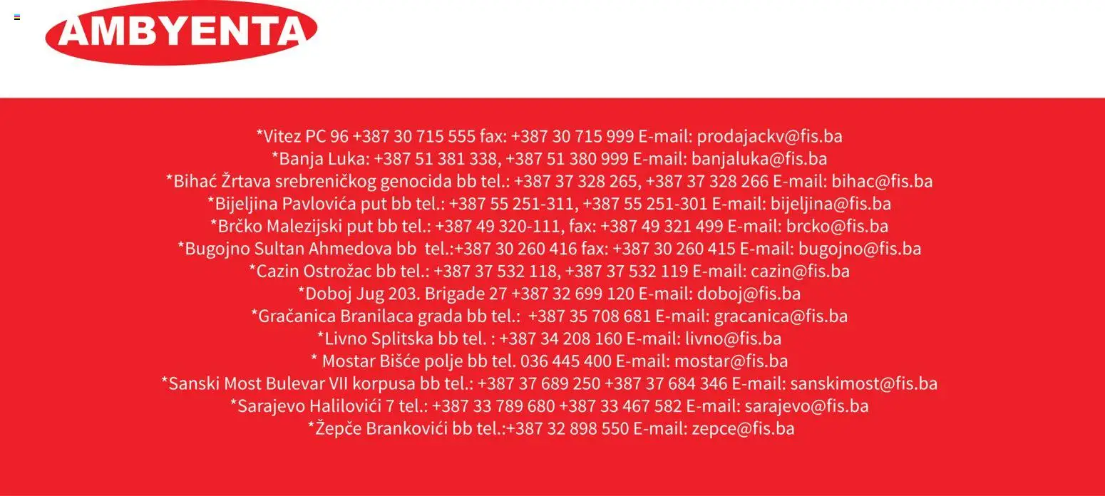 Pregled letka Katalog trgovine AMBYENTA vrijedi od 2025.10.01