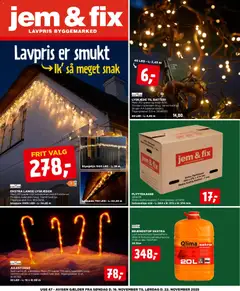 Eksempel på tilbudsavis Tilbudsavis fra butik Jem & fix gyldig fra 16/11/2025