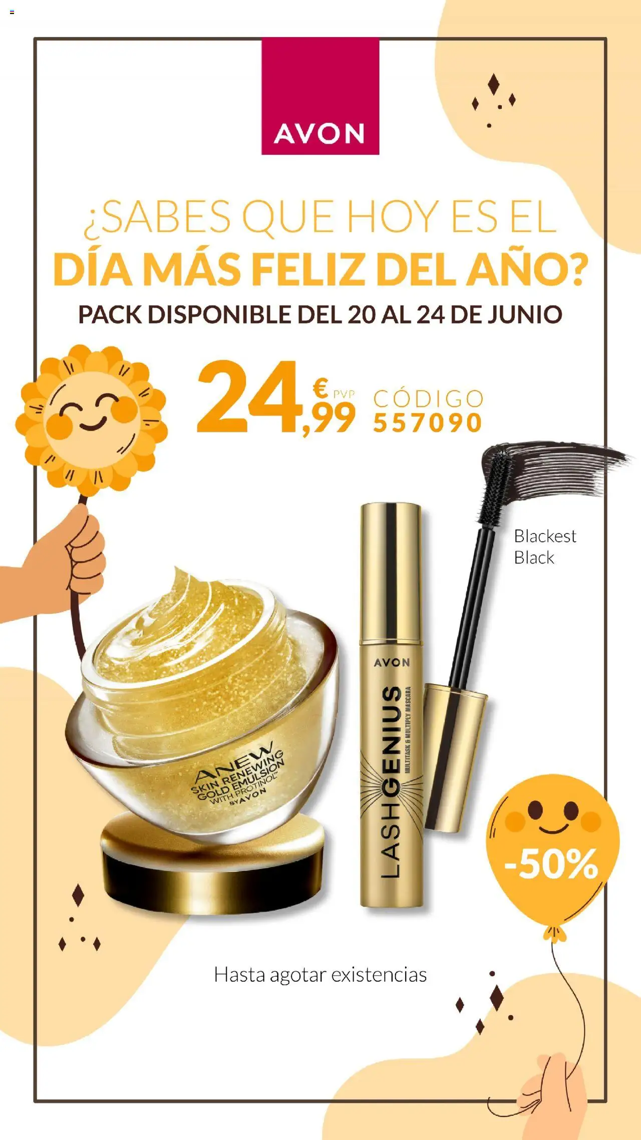 AVON catálogo Agosto 2025 - Día más feliz del año - Máscara