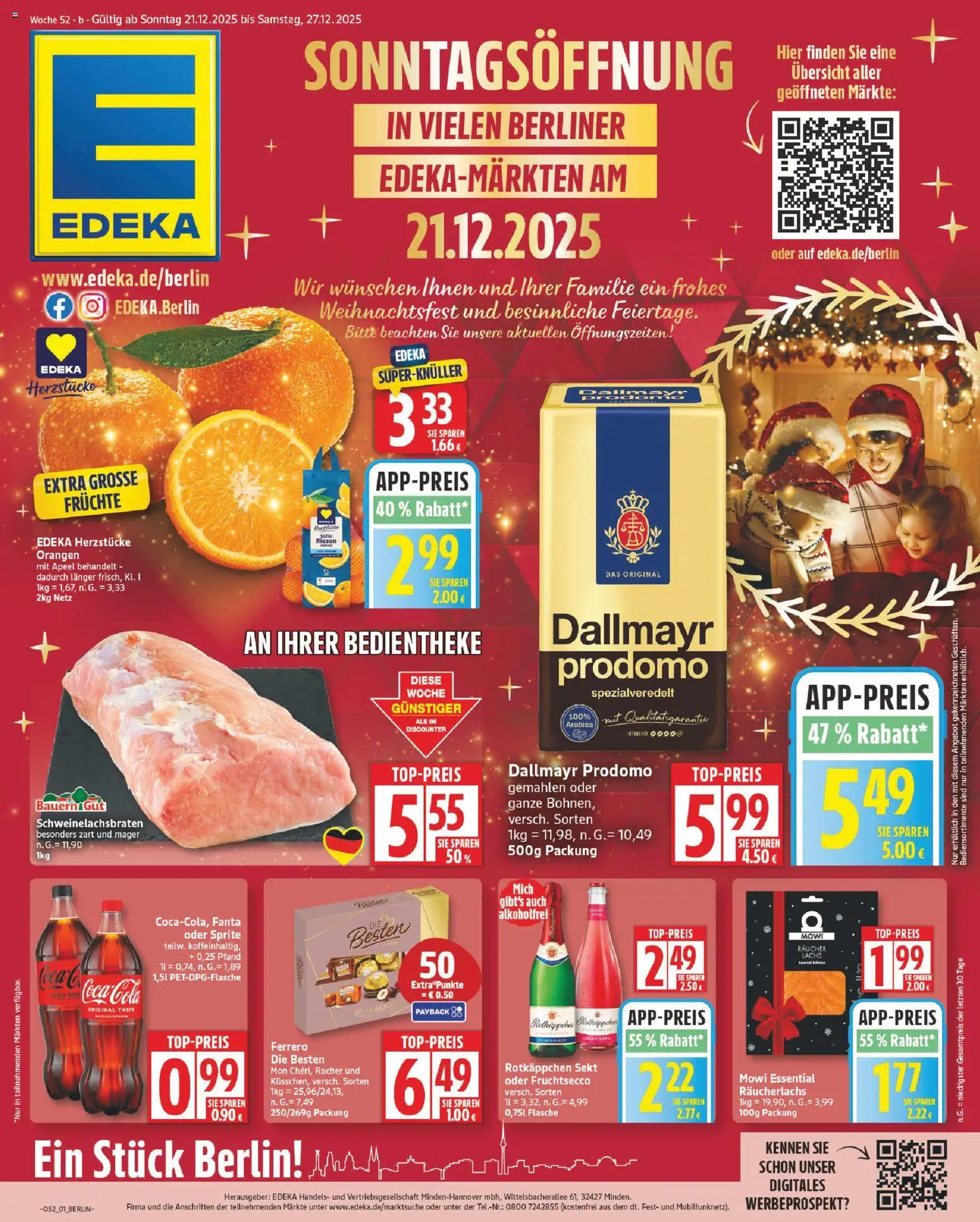 Vorschau von dem Prospekt des Geschäftes Edeka, gültig ab dem 21.12.2025