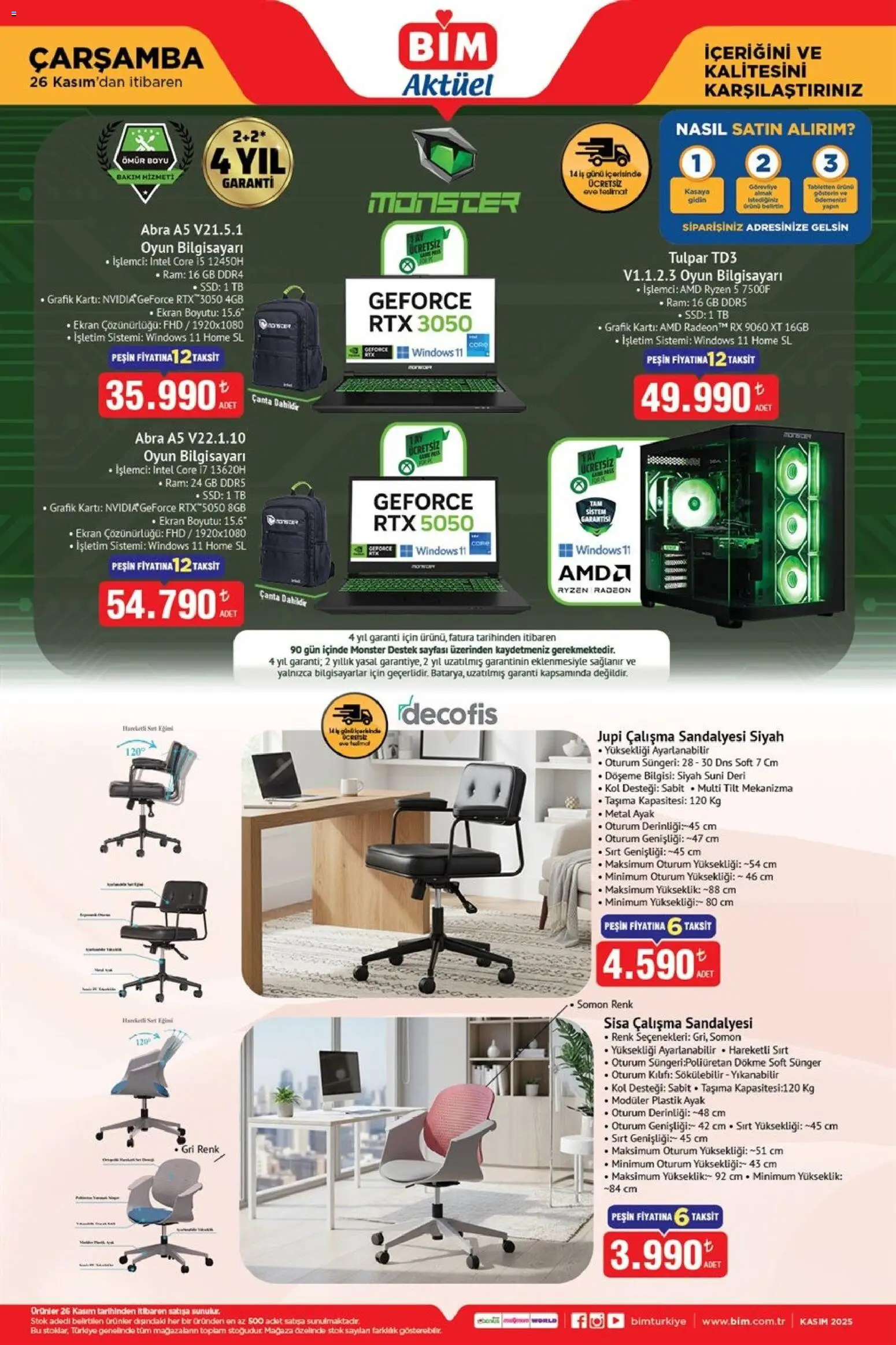 BİM Katalog Çarşamba 26.11.2025 - Broşürünün önizlemesi