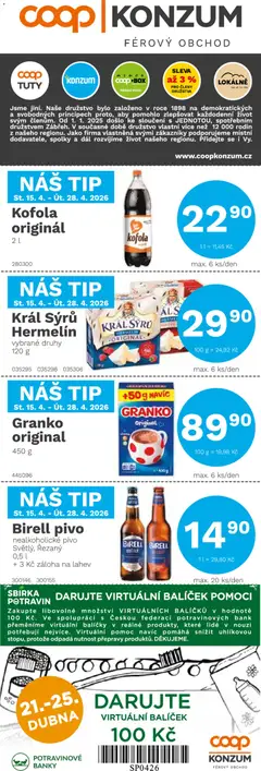 Náhled nabídky: Konzum Konzum leták platný od 15.04.2026