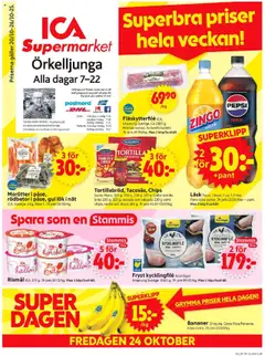 Förhandsgranska reklamblad Örkelljunga från butik ICA Supermarket gäller från 20/10/2025