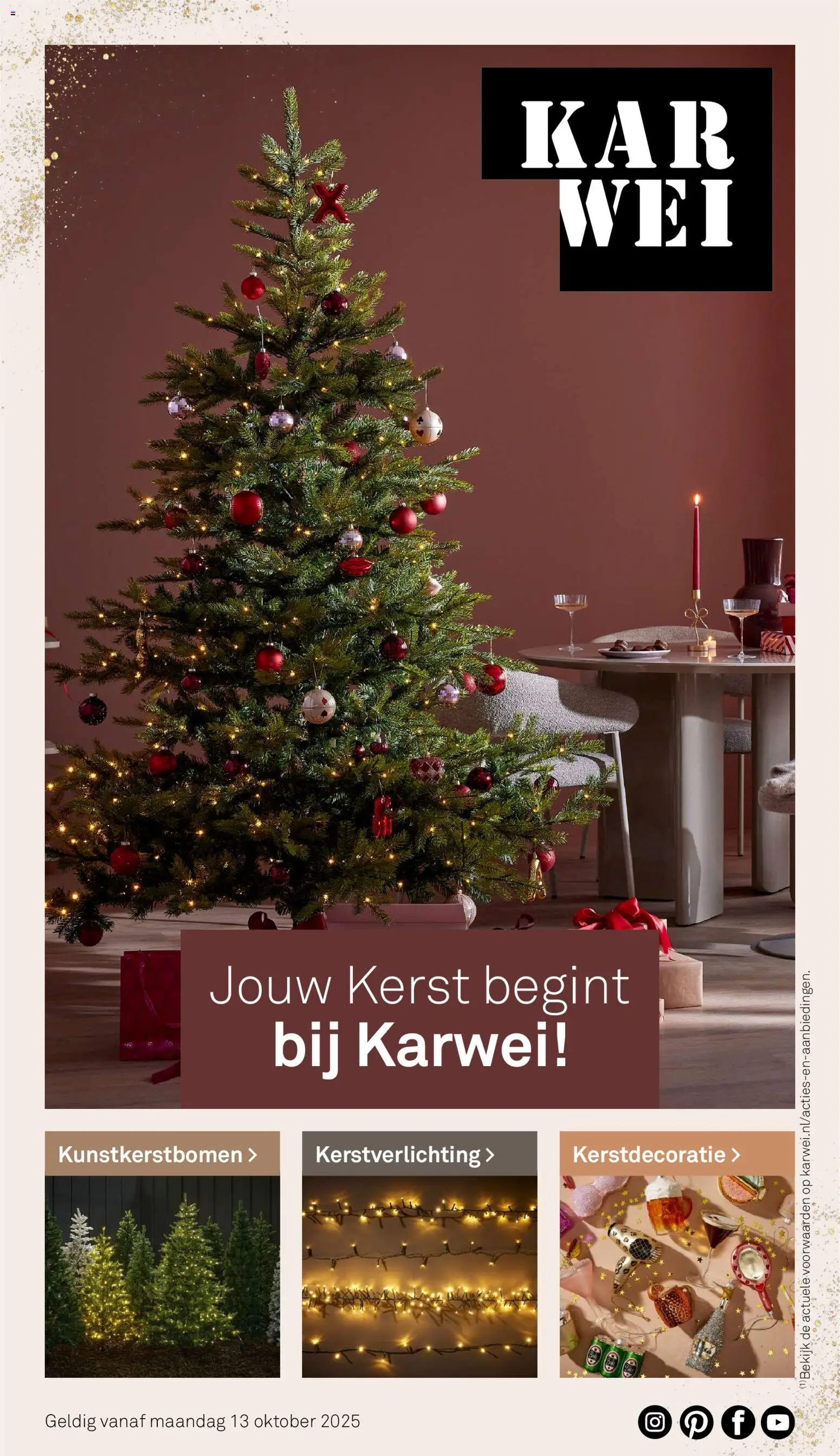Voorbeeld van Kerst magazine 2025 van winkel KARWEI geldig vanaf 13-10-2025 - Kerstverlichting