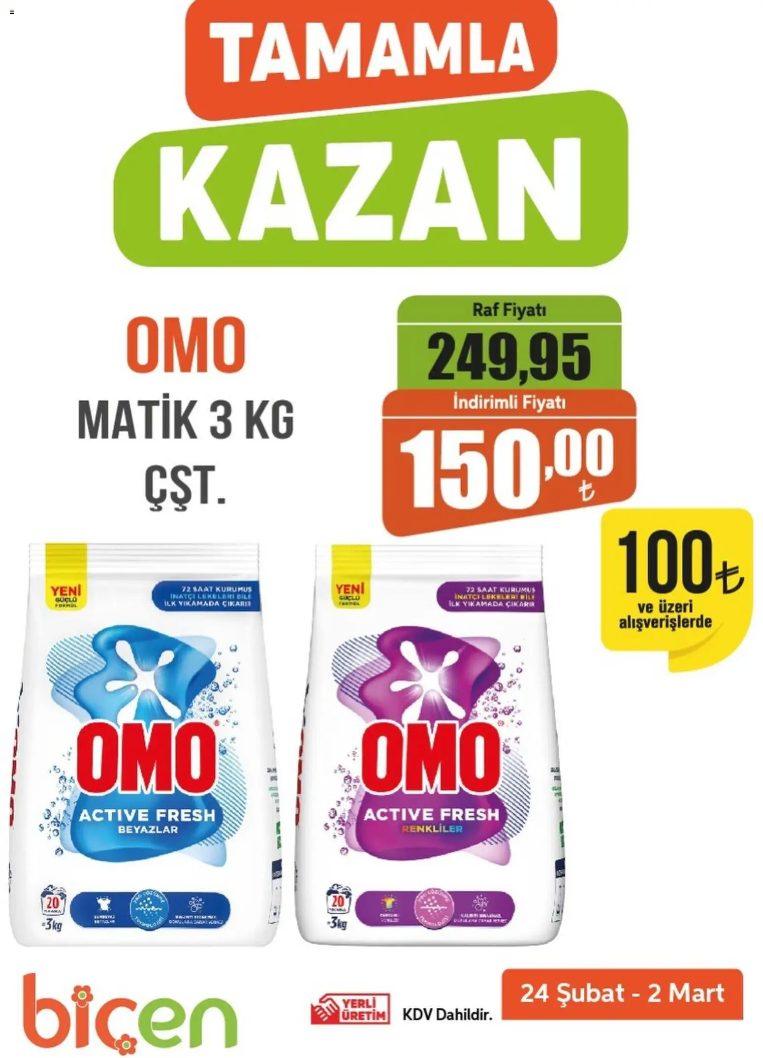 Biçen Market Tamamla Kazan 24.02.2026 - Broşürünün önizlemesi