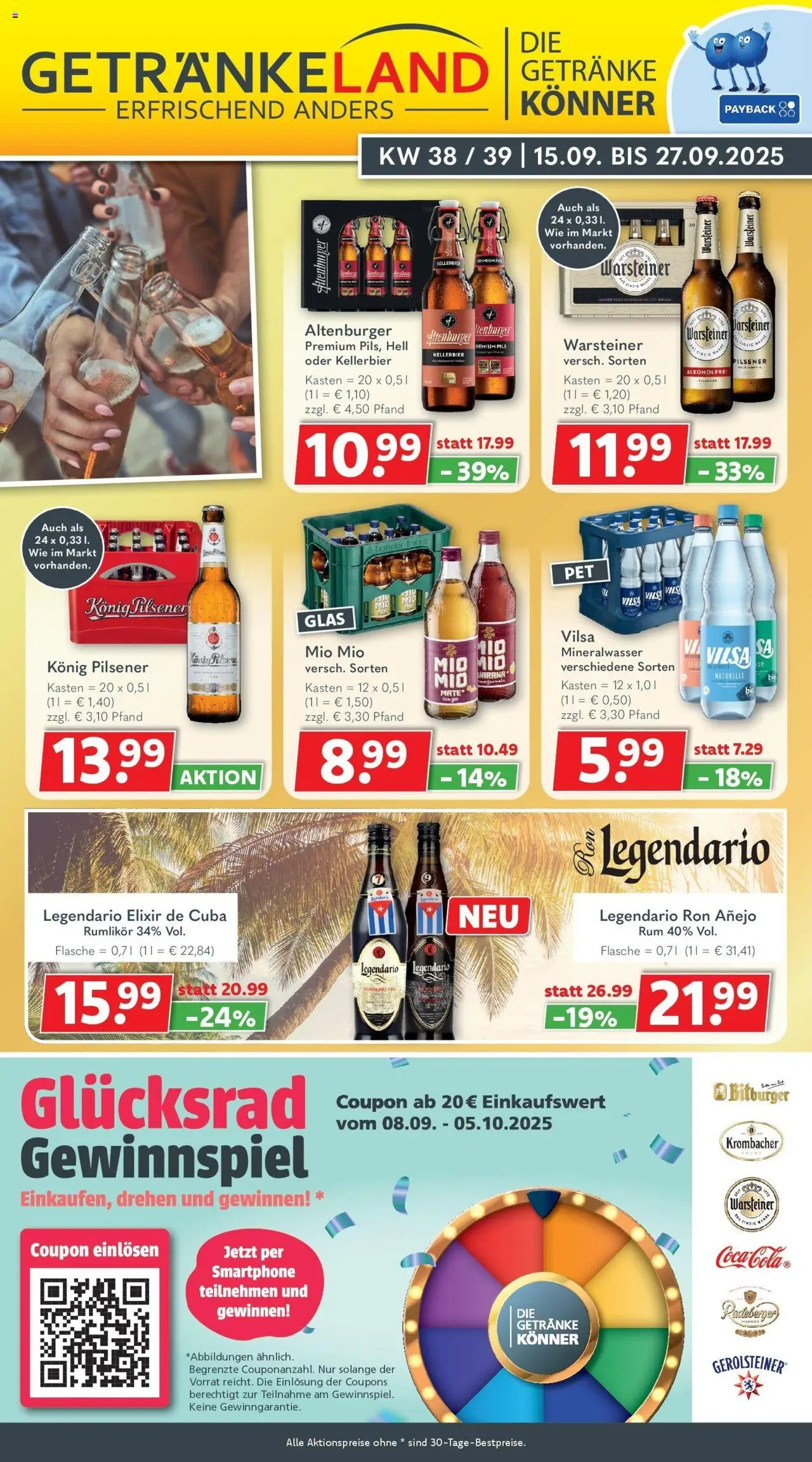 Getränkeland Getränkeland: Getränkeangebote (vom 14.09.2025 - 27.09.2025)