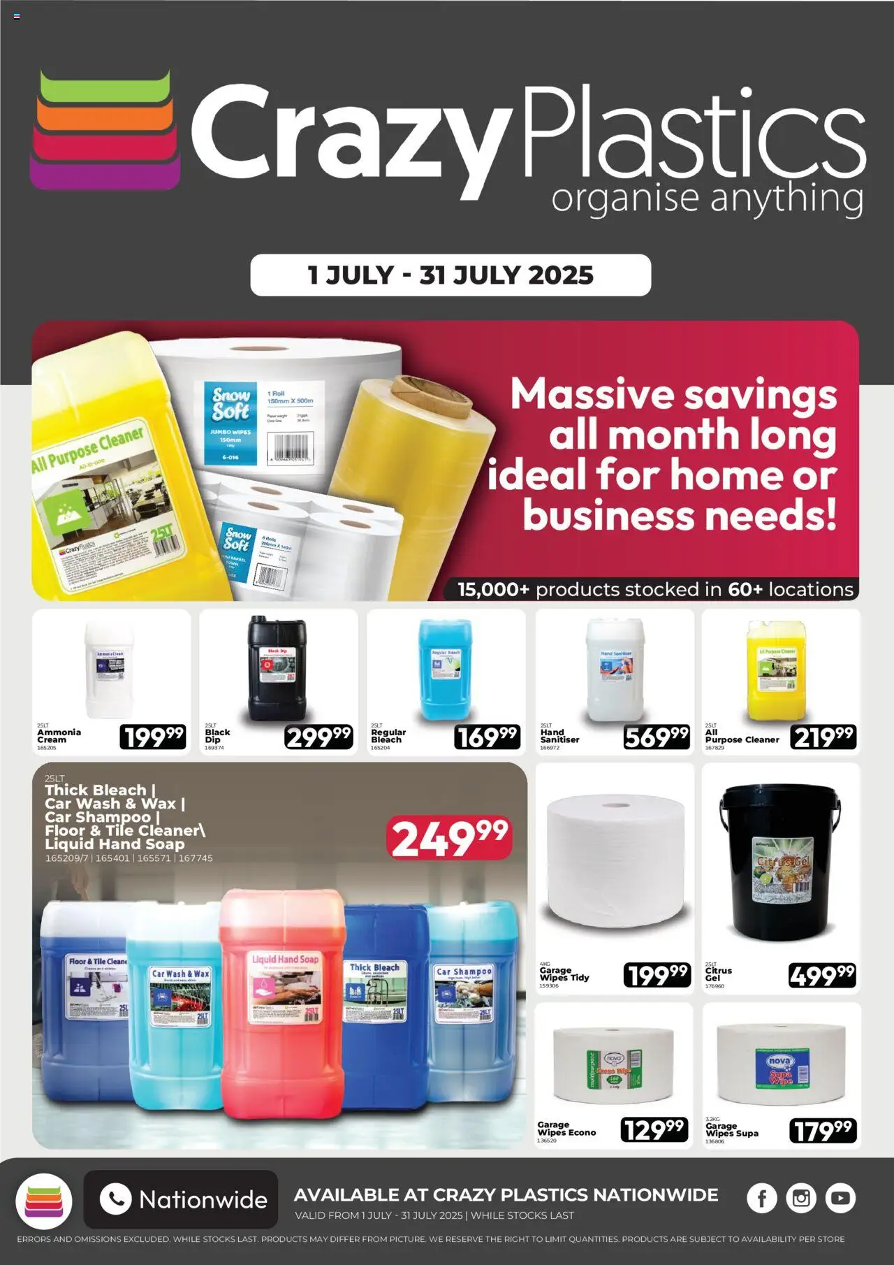 Crazy Plastics Business Specials from 01/07 - 31/07/2025 > Promotions