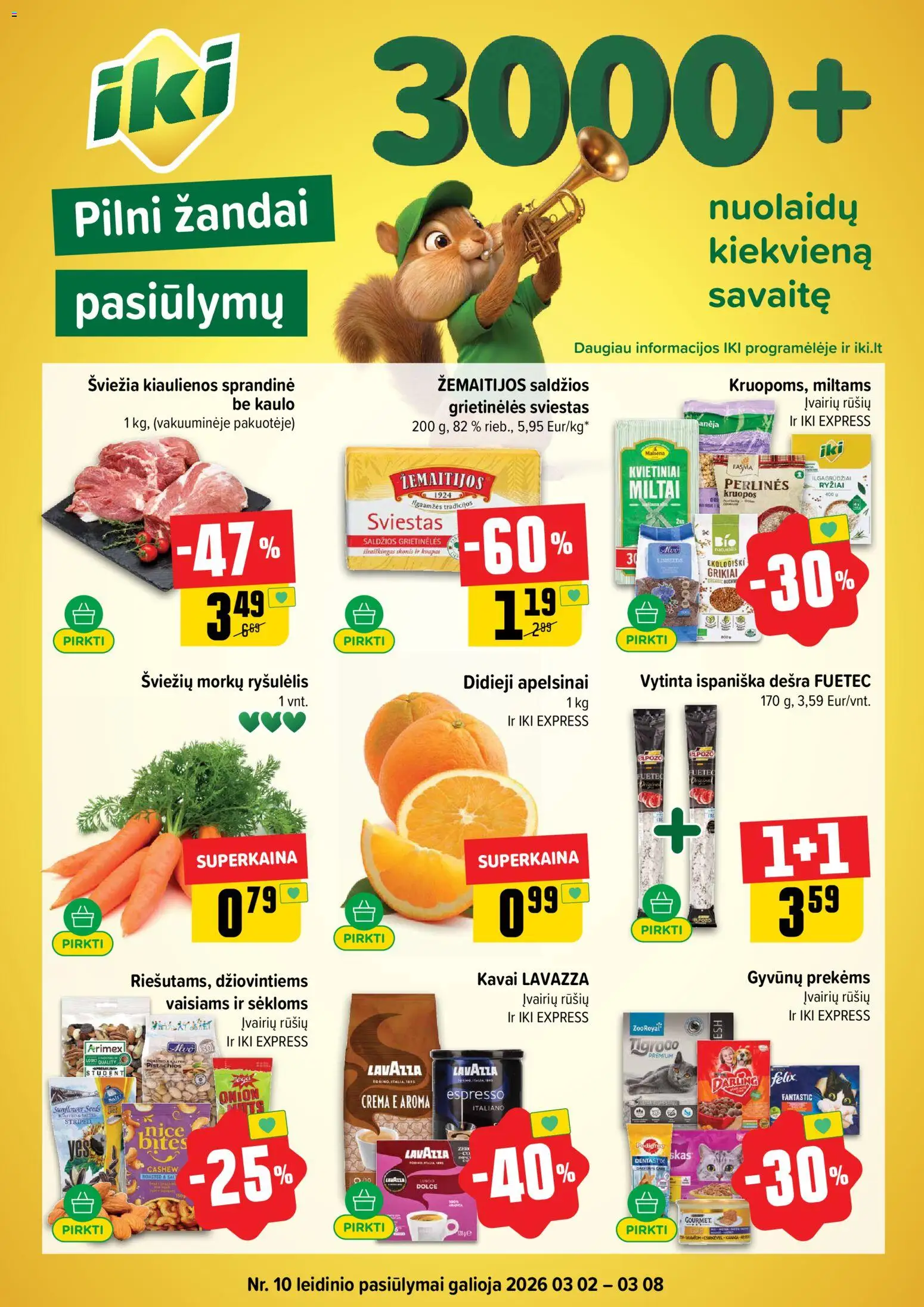 IKI parduotuvės leidinio IKI leidinys galiojančio nuo 2026.03.02 peržiūra