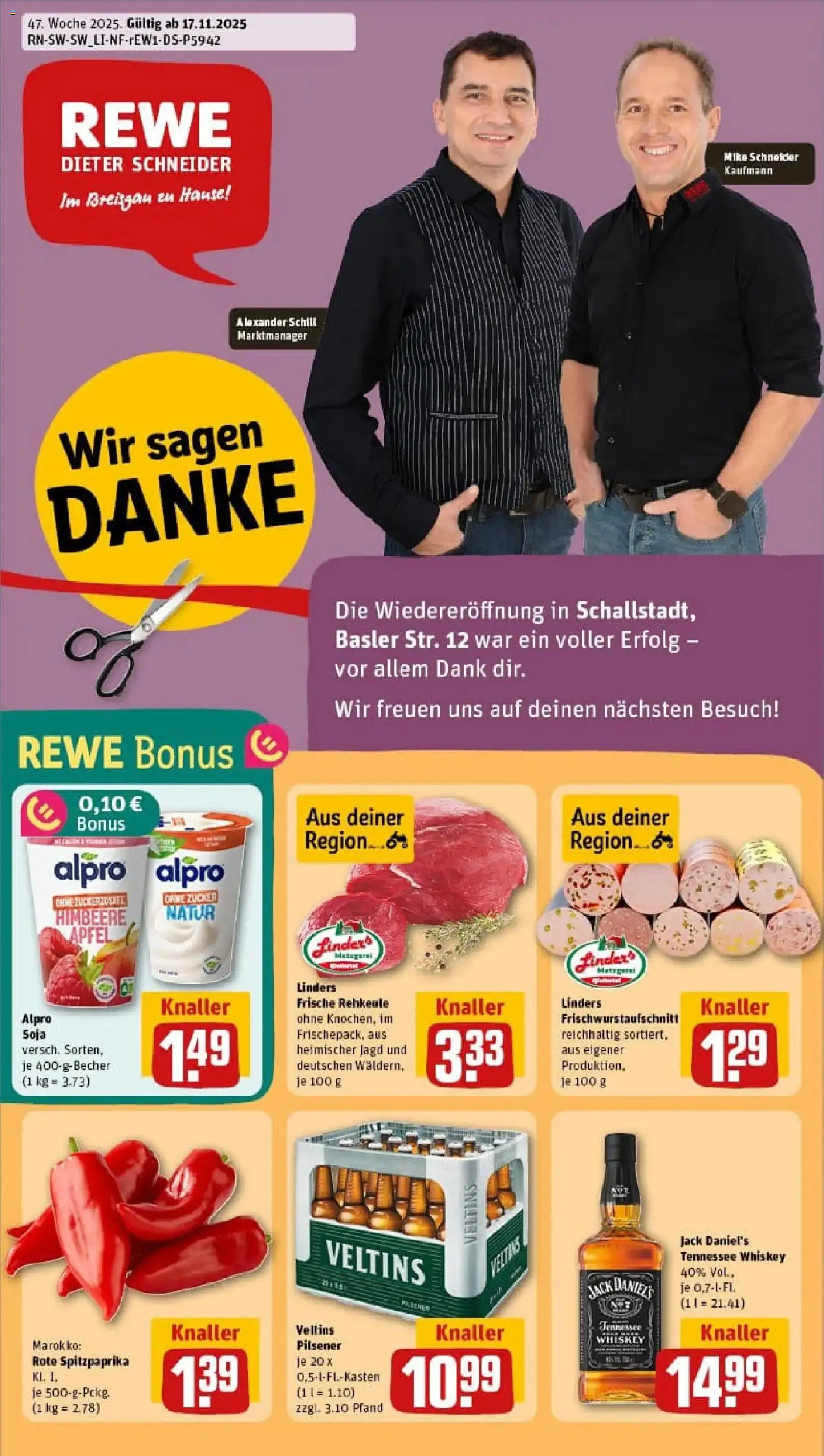 Vorschau von dem Prospekt des Geschäftes Rewe, gültig ab dem 17.11.2025