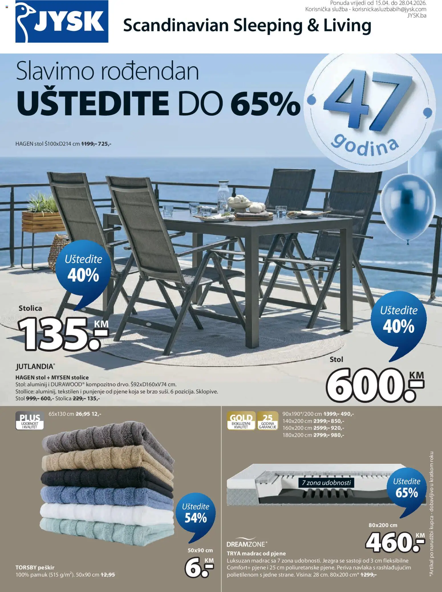 Pregled letka JYSK katalog trgovine JYSK vrijedi od 15.04.2026