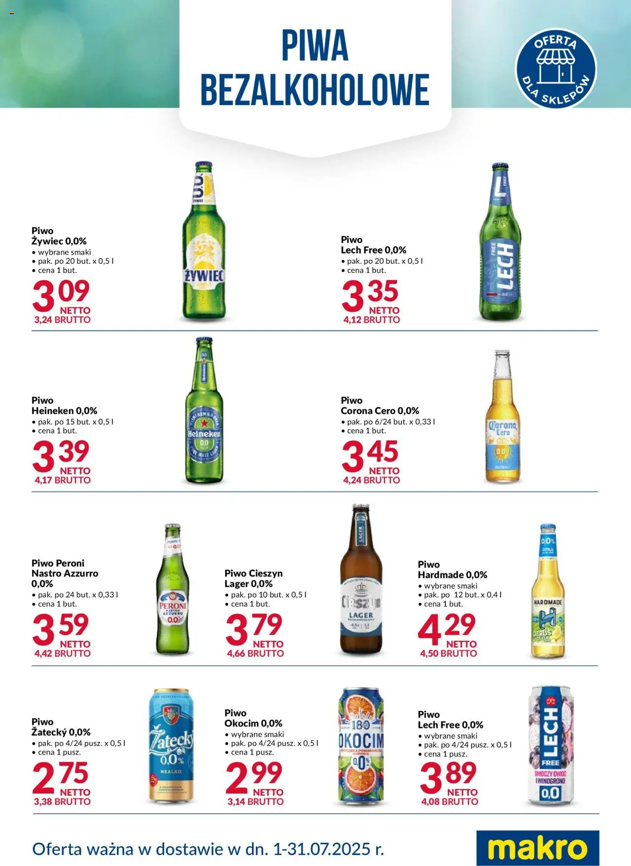 Makro Piwa bezalkoholowe od 01.07.2025 - Nowa Gazetka - Numer strony 1