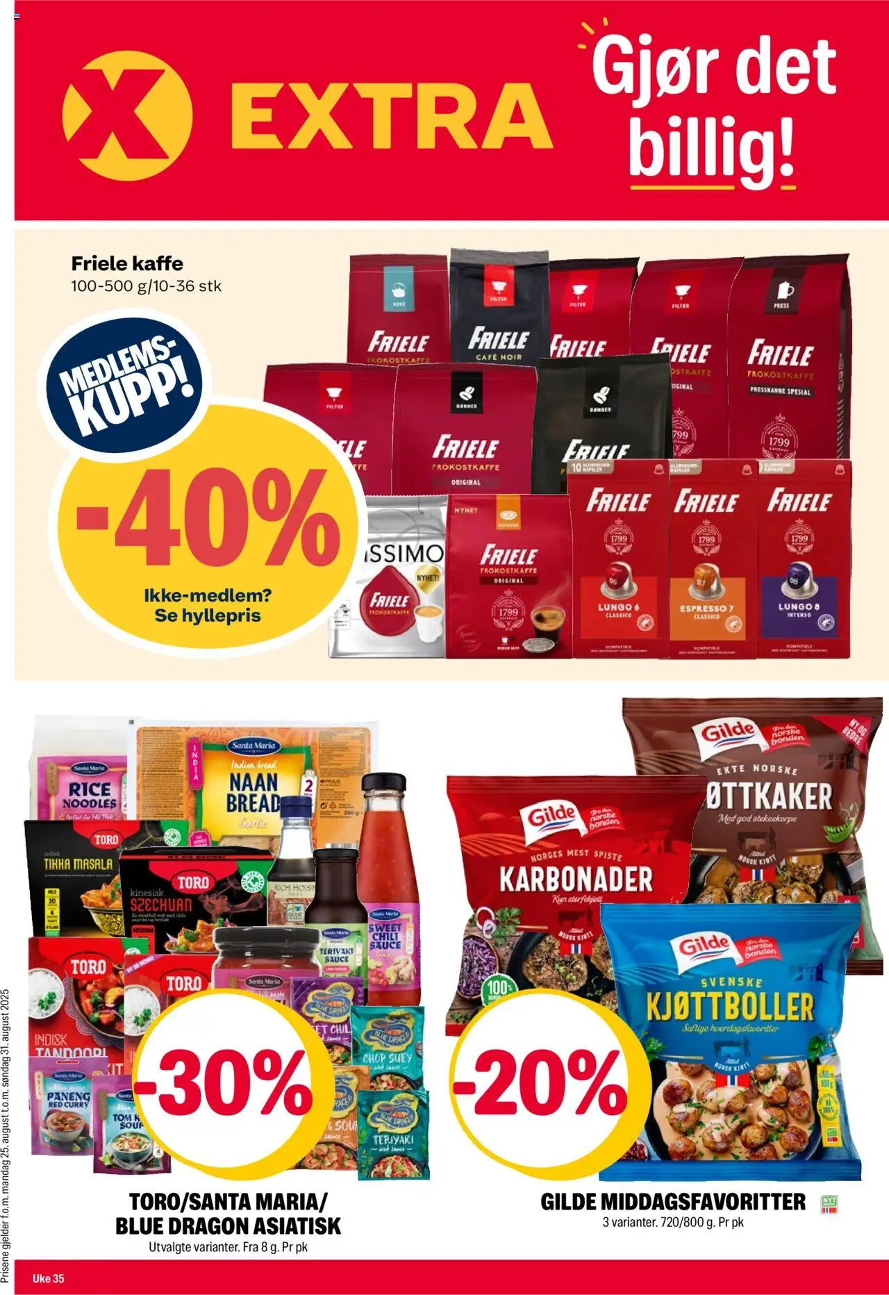 Kundeavis Coop Extra gyldig fra 25/08/2025 - Sidenummer 1