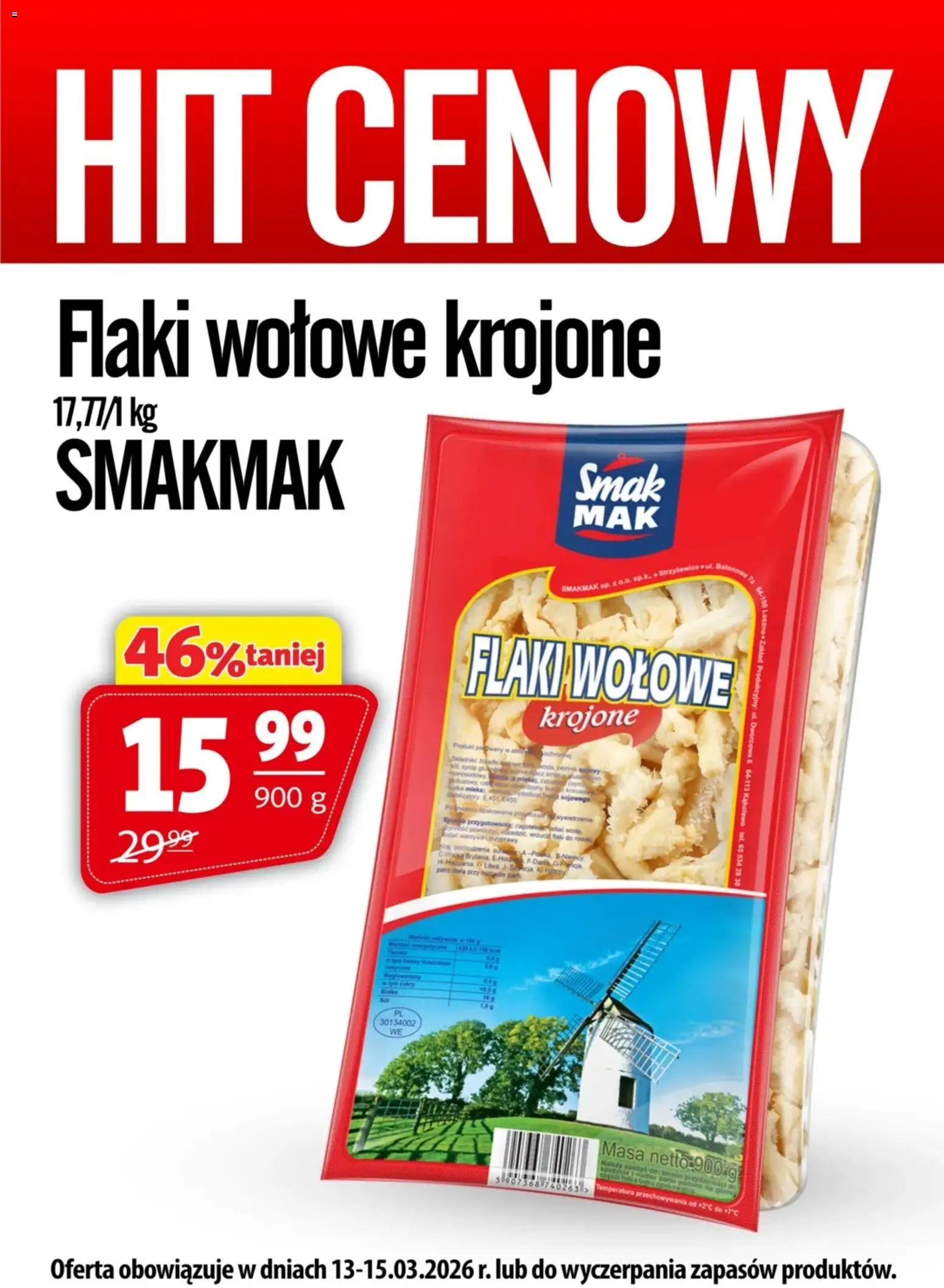 Pogląd gazetki "Prim Market promocja - Flaki Wołowe Krojone" ze sklepu Prim Market ważnej od 13.03.2026