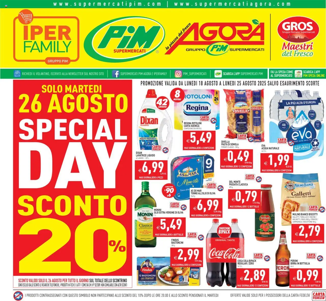 Volantino PIM Supermercati valido da 18/08/2025 numero di pagina 1