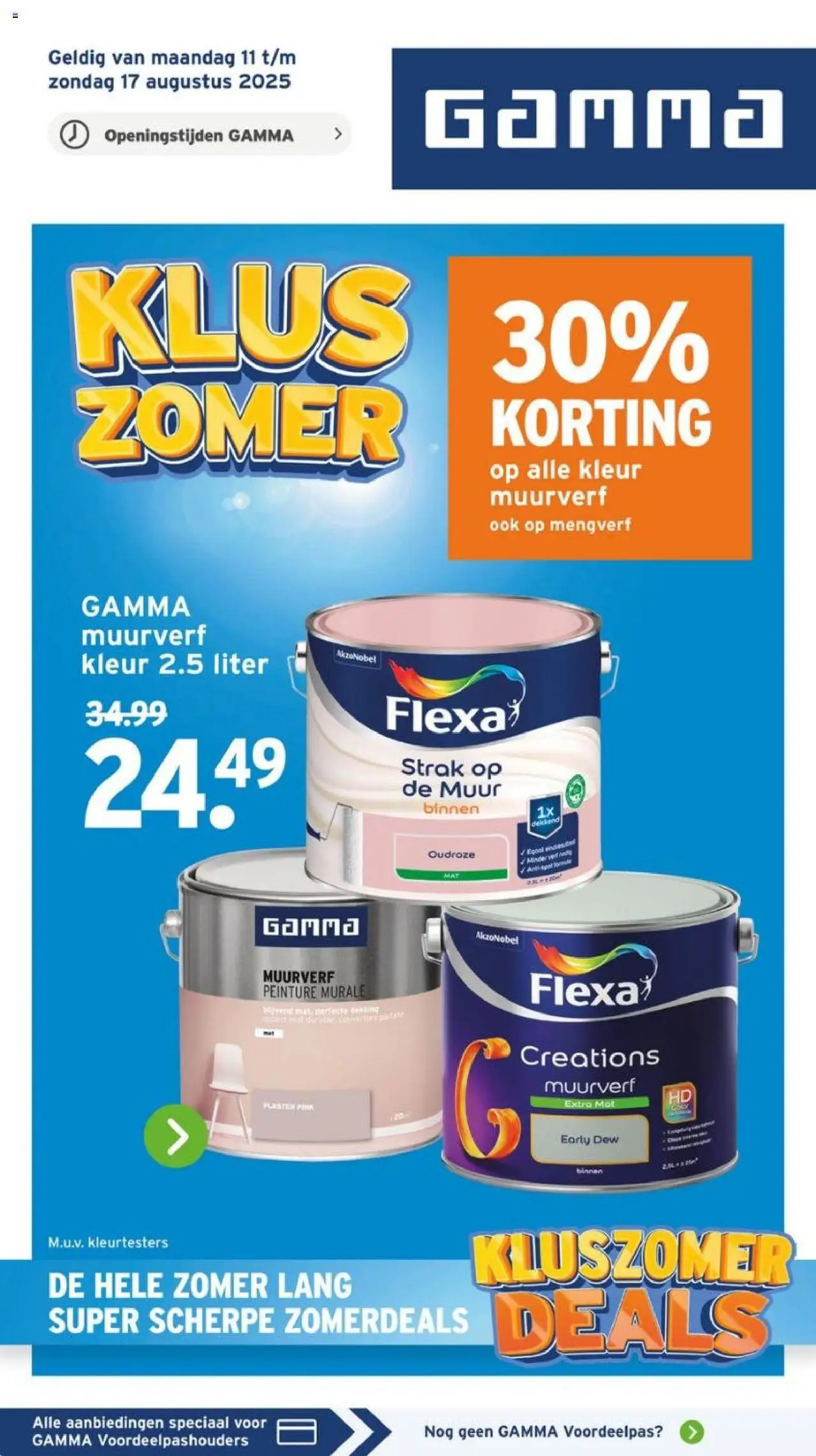 GAMMA shop Folder geldig vanaf 11-08-2025 - Paginanummer 1 - Dew
