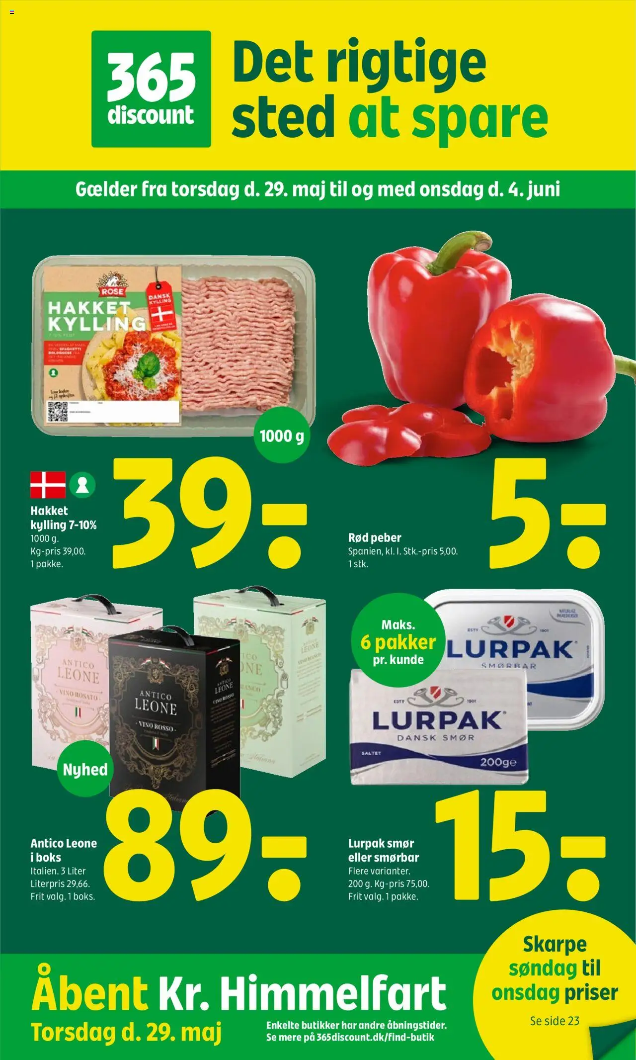 Coop 365 tilbudsavis gyldig fra 29/05/2025 - side 1 - Boks, Smør, Peber