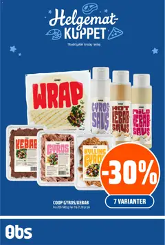 Forhåndsvis Helgemat Kuppet fra butikk Coop Obs gyldig fra 15/01/2026