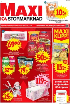 Förhandsgranska reklamblad Aktuella reklamblad ICA Maxi från butik ICA Maxi gäller från 29/09/2025