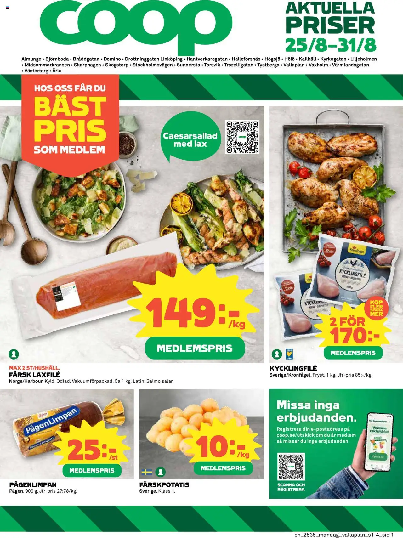 Almunge är giltig 25/08 2025 > Veckans Erbjudanden gäller från 25/08/2025 till 31/08/2025 sidnummer 1