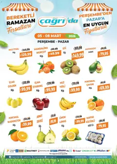 Çağrı Market Çağrı Market - Manav Katalog 05.03.2026 - Broşürünün önizlemesi