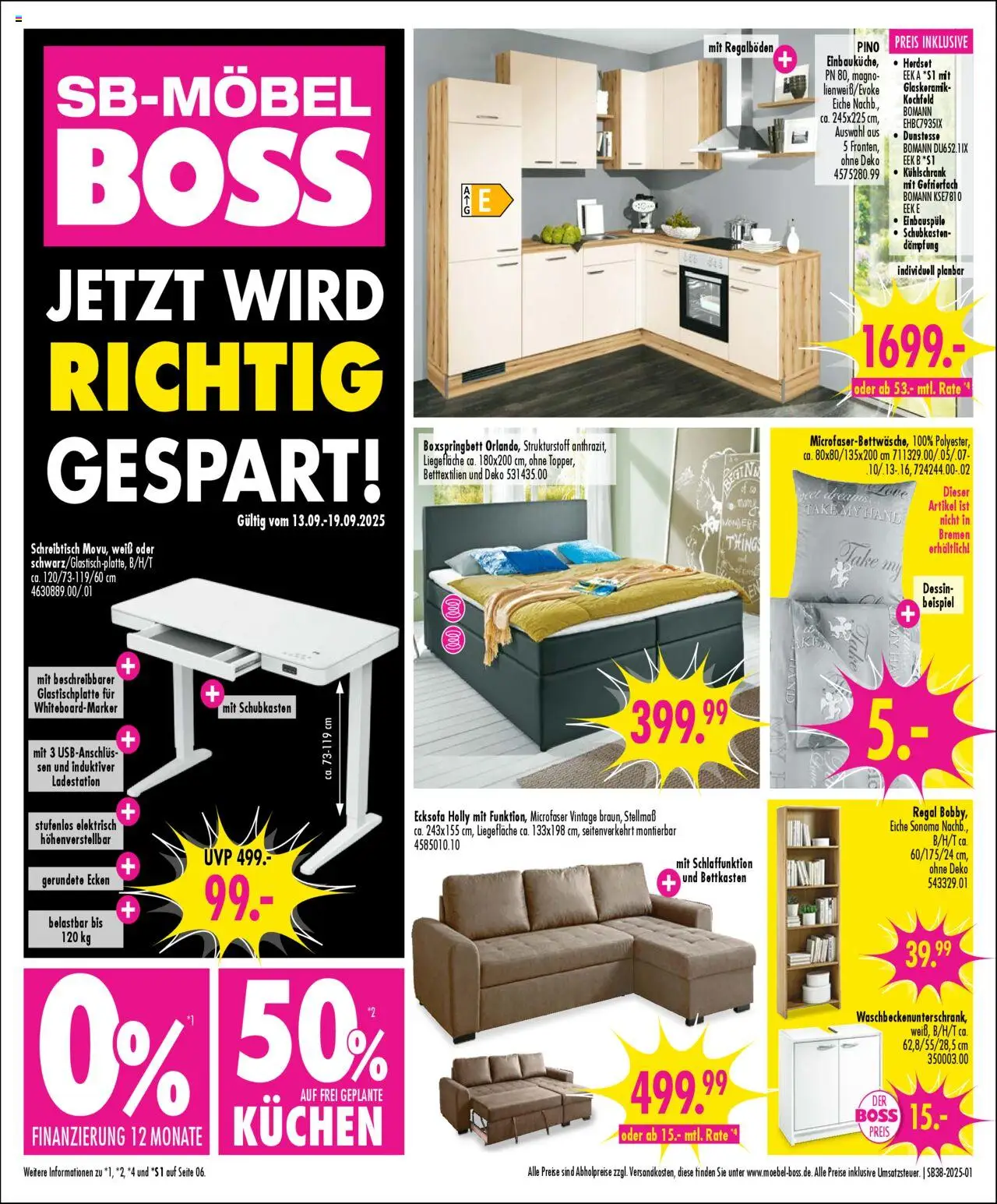 SB Möbel Boss Prospekt Alte Messe Leipzig (vom 13.09.2025 - 19.09.2025)