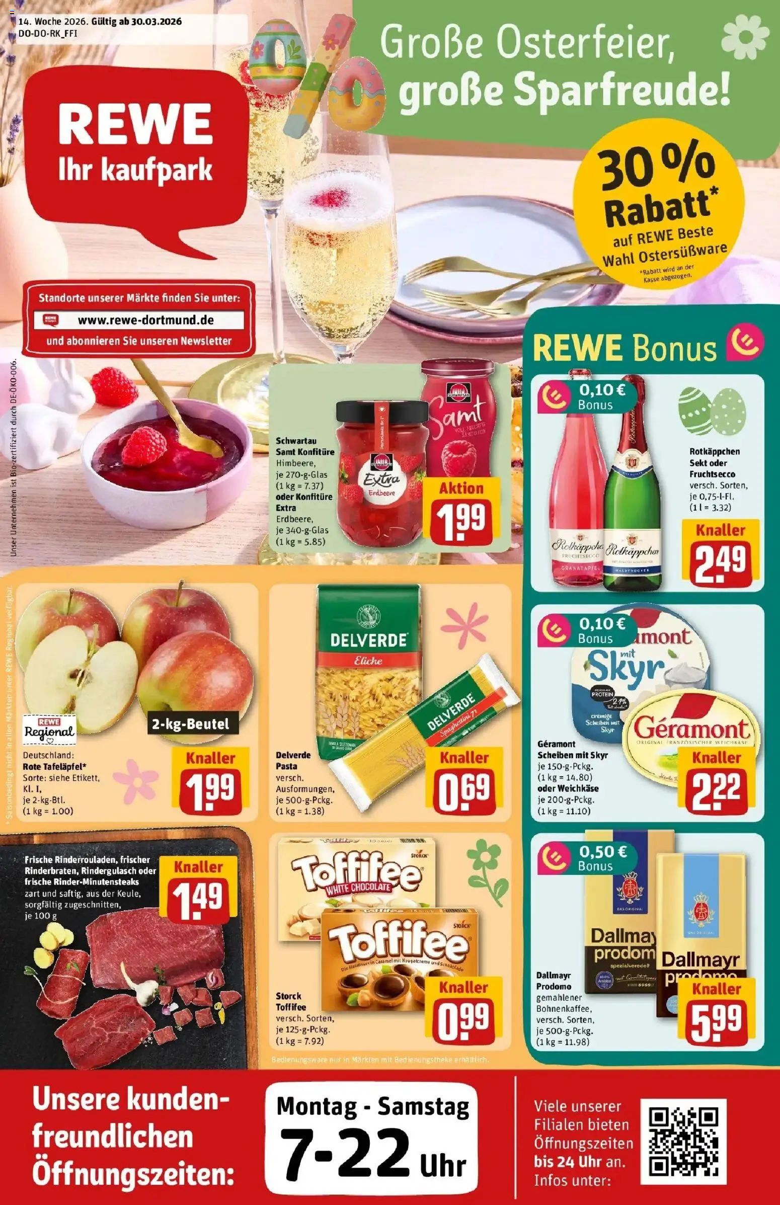 Vorschau von dem Prospekt des Geschäftes Rewe, gültig ab dem 30.03.2026