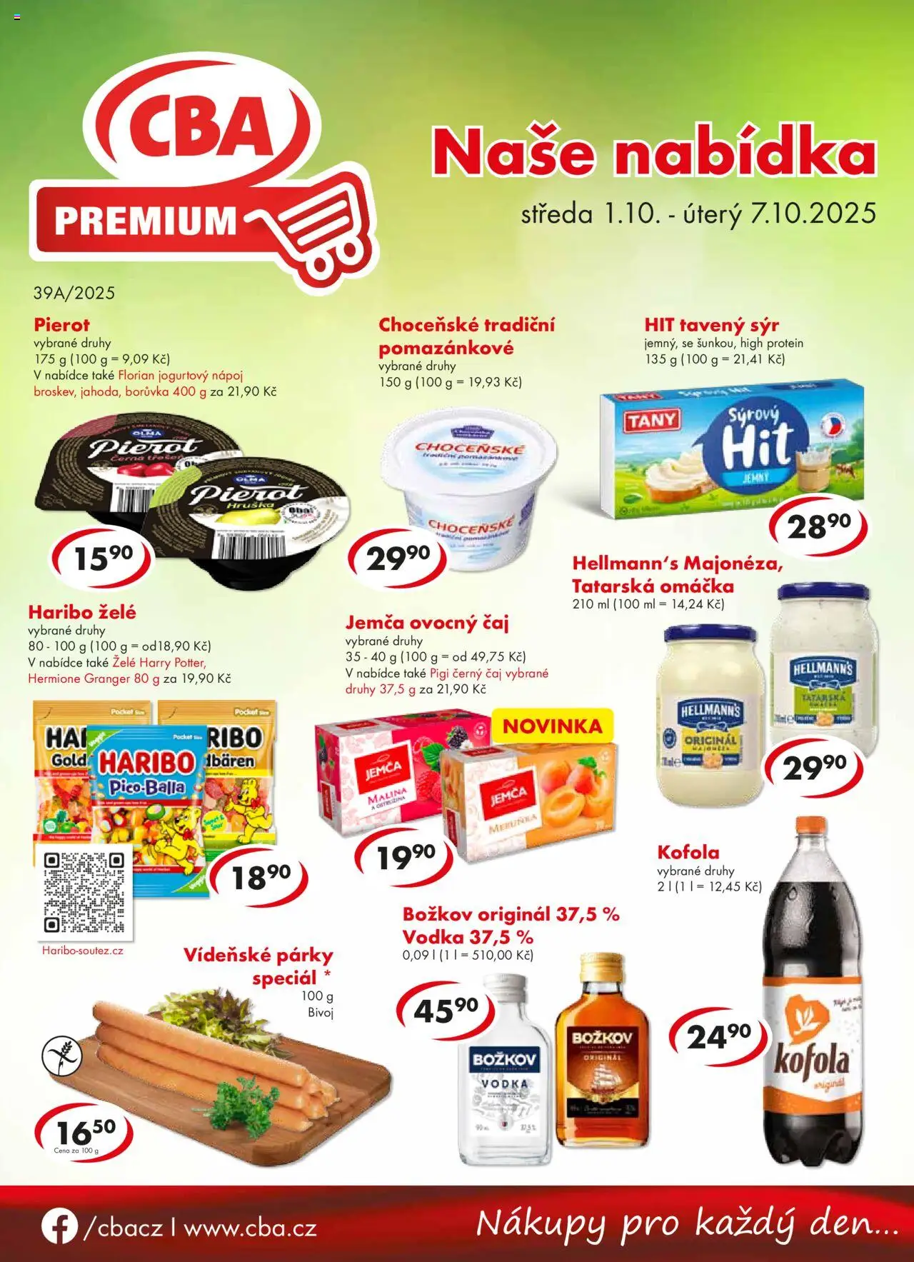  CBA Leták - Premium (01.10.2025 - 07.10.2025)