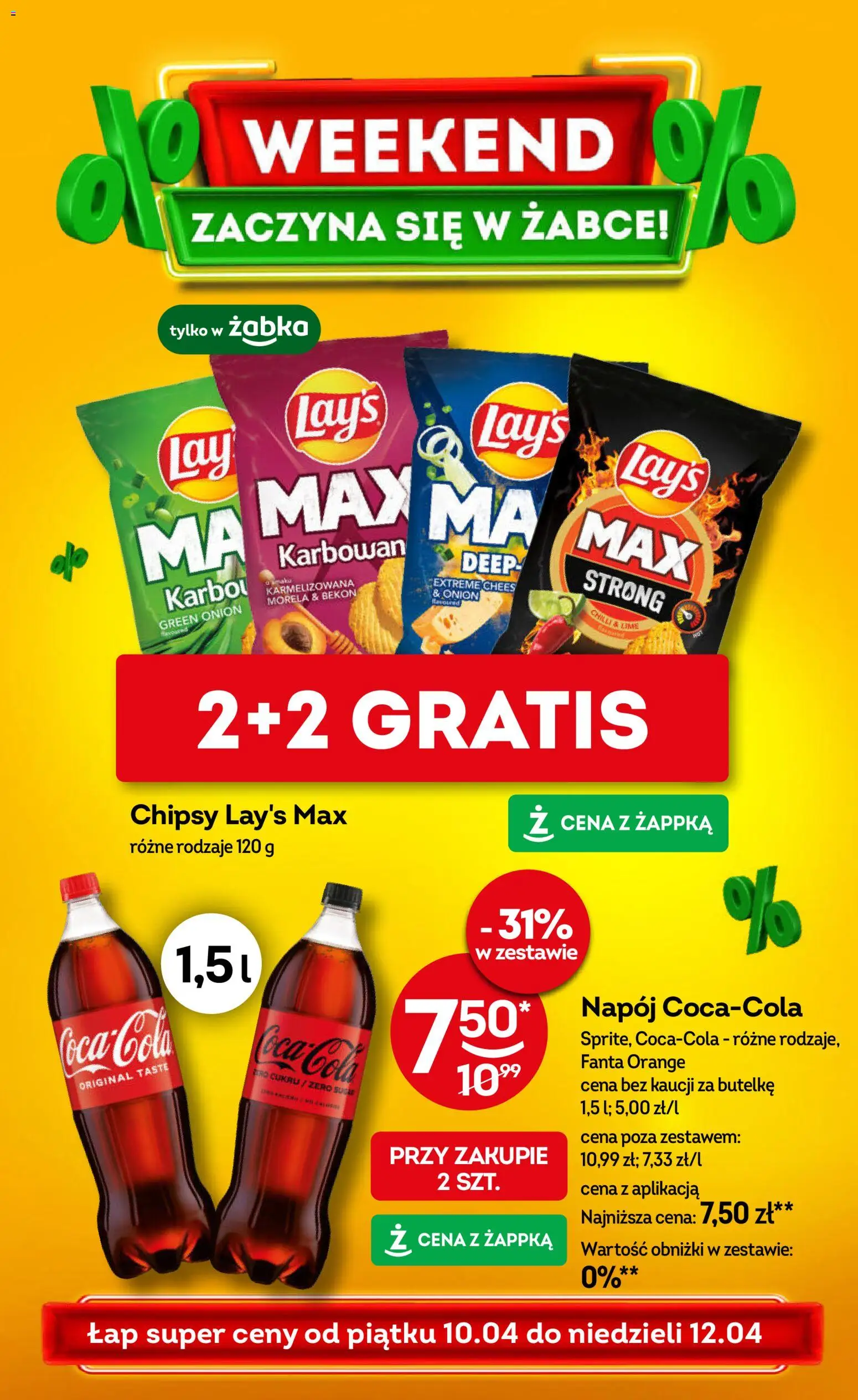 Pogląd gazetki "Żabka gazetka - Weekendowe promocje" ze sklepu Żabka ważnej od 10.04.2026