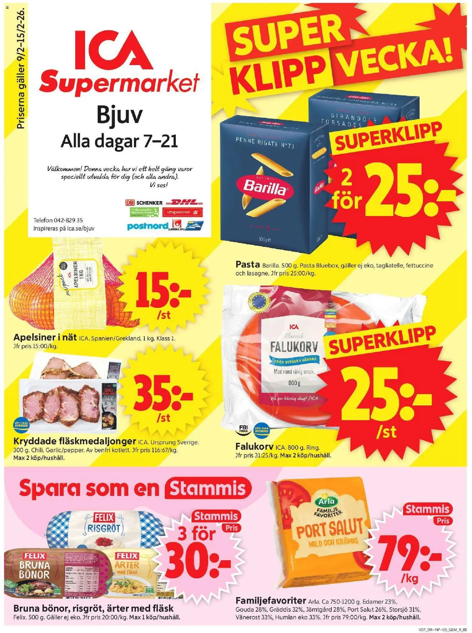 Förhandsgranska reklamblad Bjuv från butik ICA Supermarket gäller från 09/02/2026