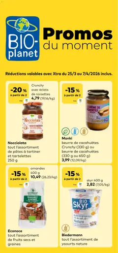 Voorbeeld van BioPlanet Publicité van winkel BioPlanet geldig vanaf 25/03/2026
