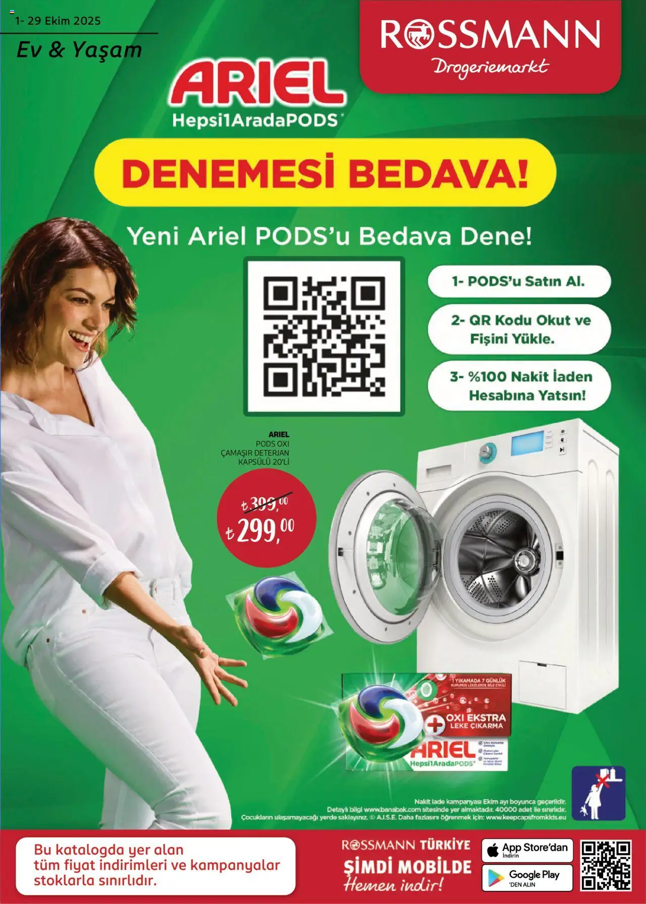 Rossmann Ekim Ev & Yaşam Kataloğu (01 - 29 Ekim 2025) - Sayfa numarası 1 - Deterjan