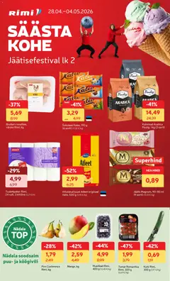 Rimi kliendilehe eelvaade alates 28.04.2026