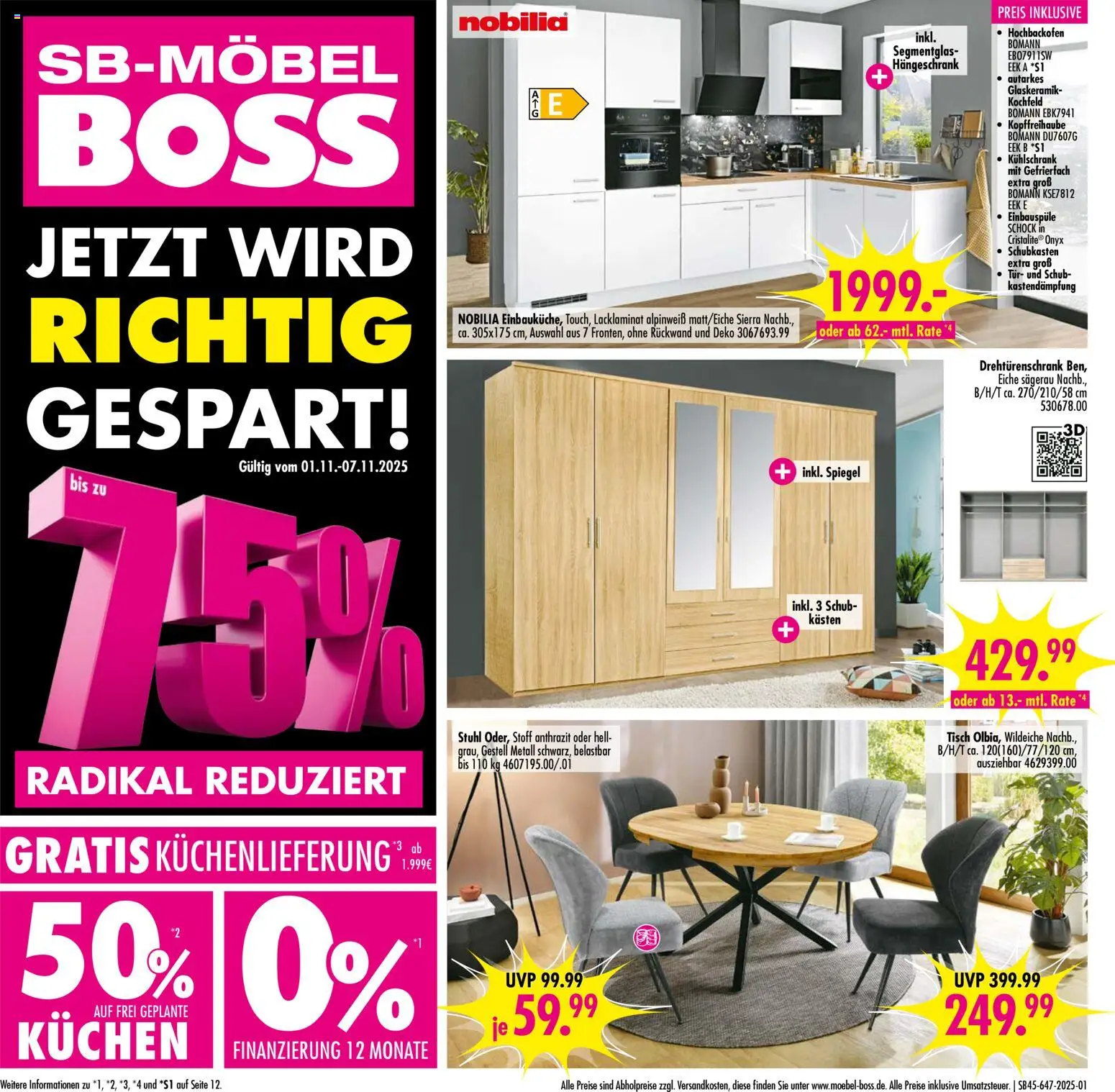 Vorschau von dem Prospekt des Geschäftes SB Möbel Boss, gültig ab dem 01.11.2025