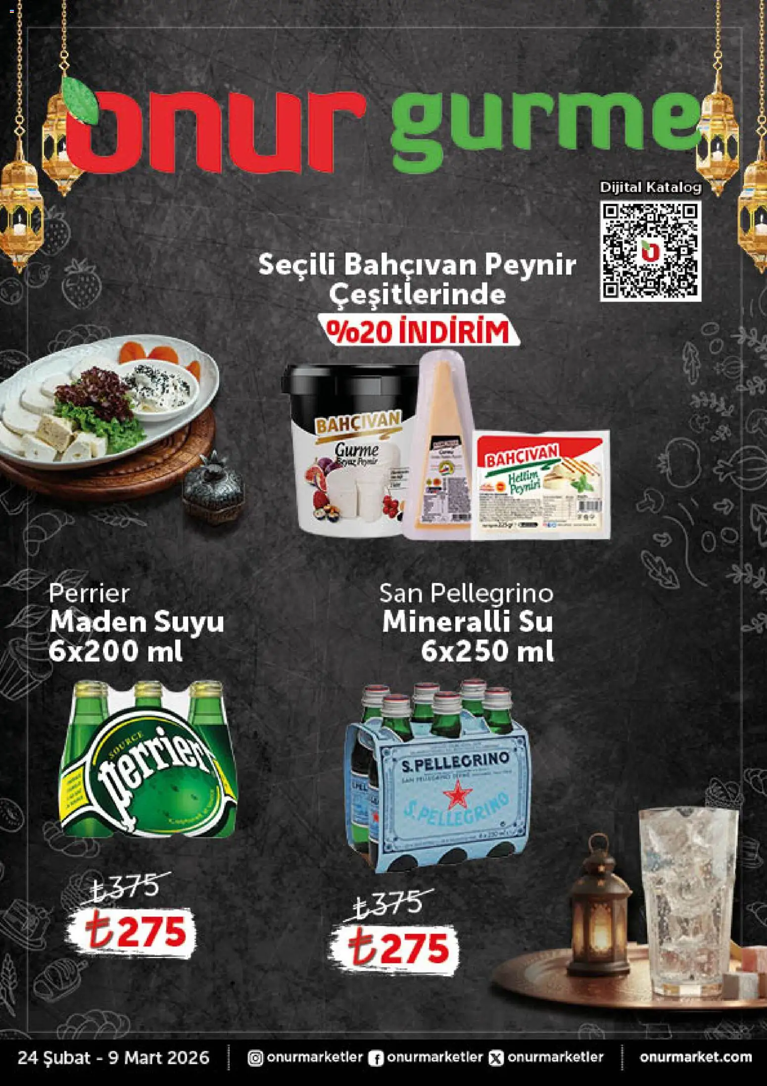 Onur Market Katalog - Gurme 24.02.2026 - Broşürünün önizlemesi - Su, Peynir, Maden suyu