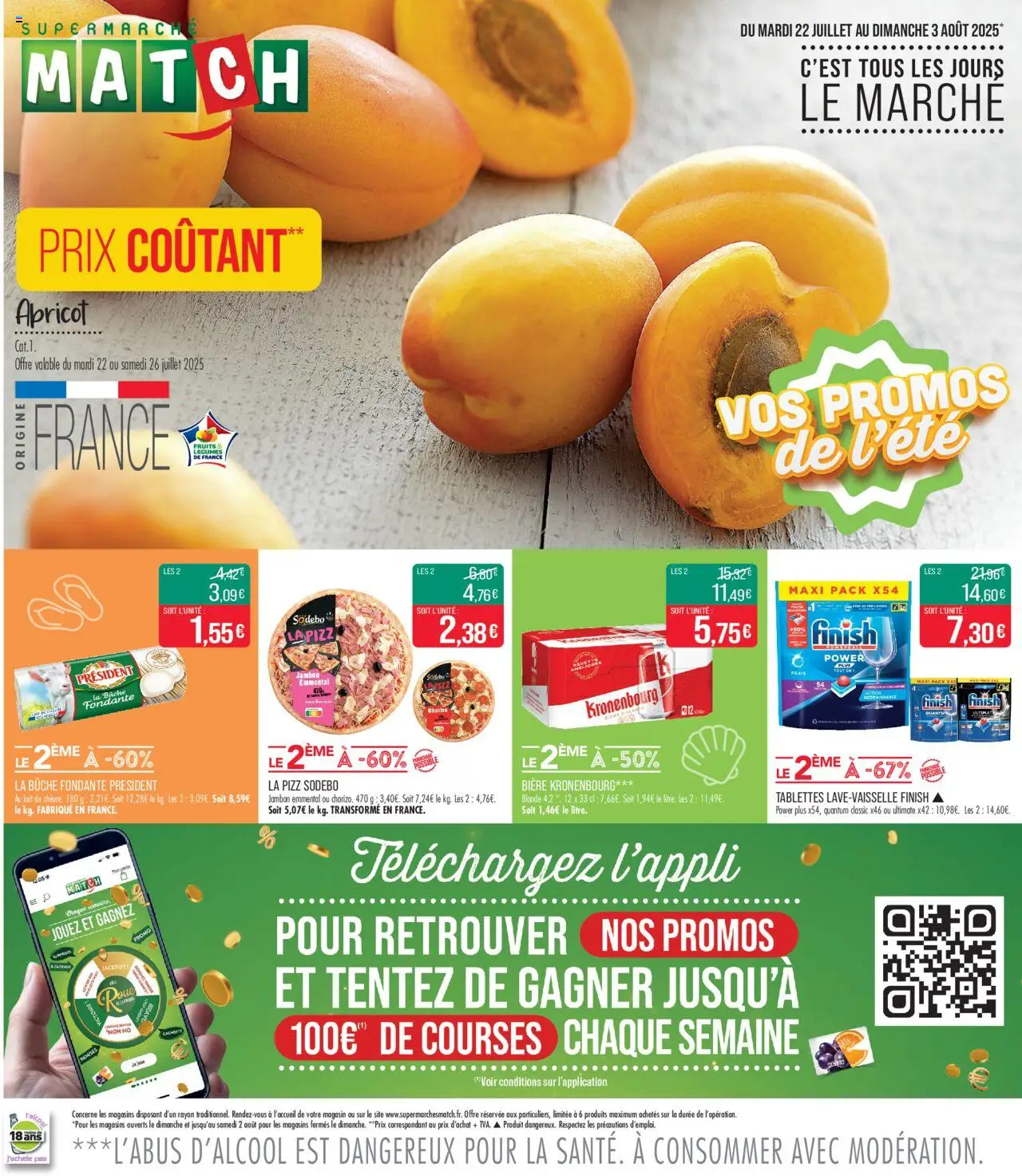 VOS PROMOS de l'été de la boutique Match Supermarché valable du 22/07/2025 - Page numéro 1