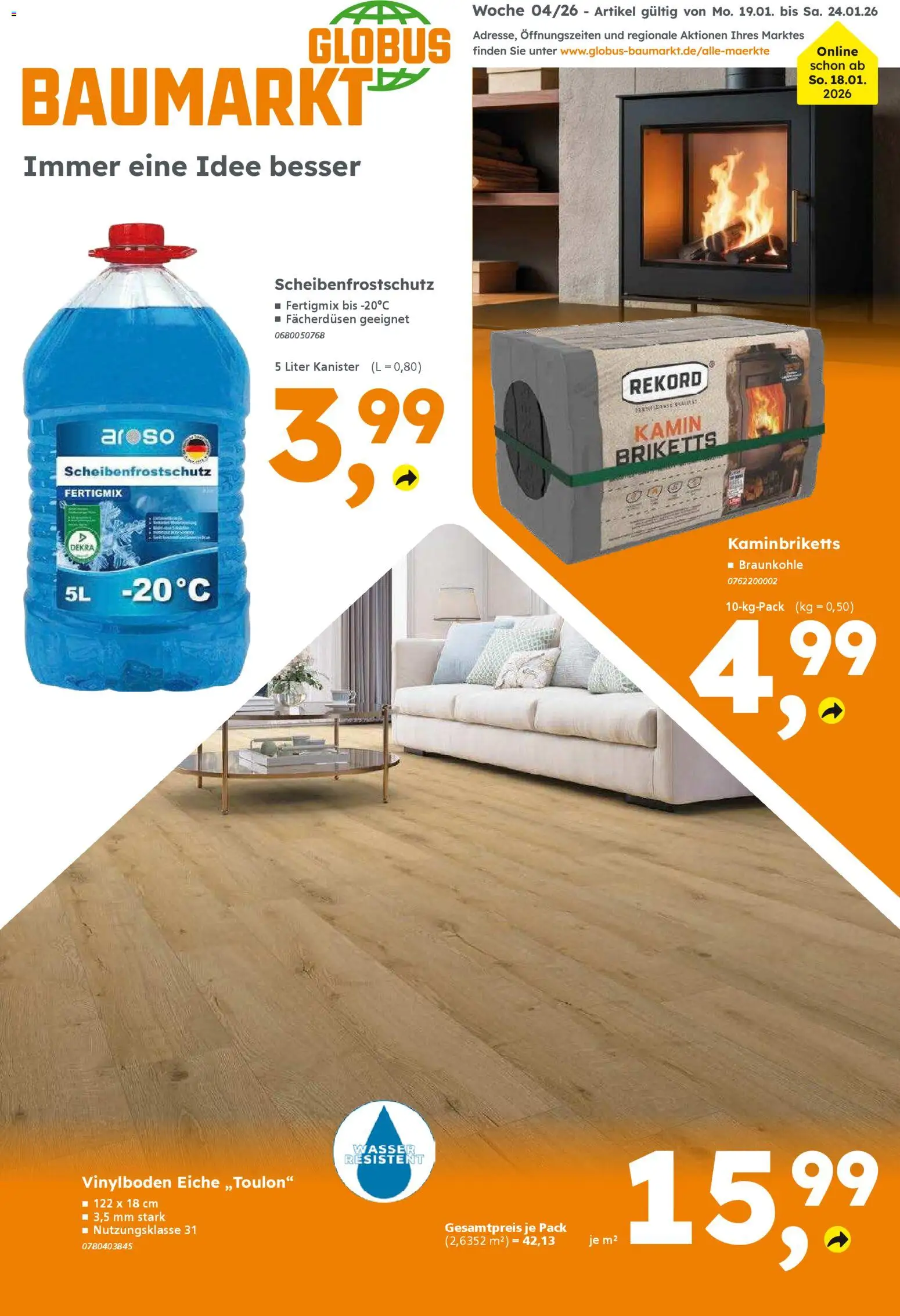 Vorschau von dem Prospekt des Geschäftes Globus Baumarkt, gültig ab dem 19.01.2026