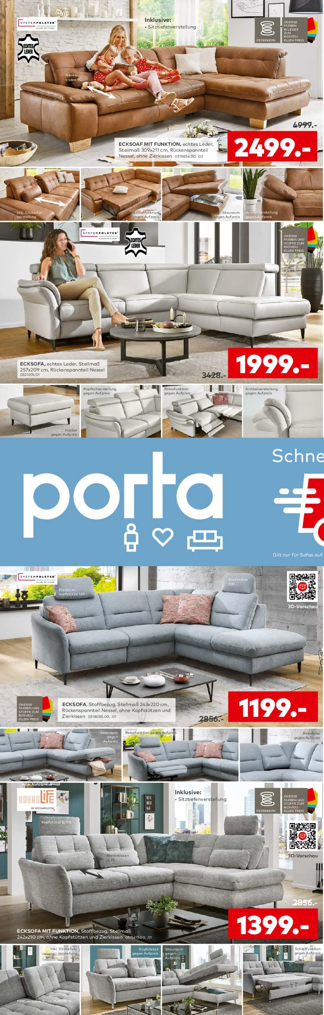 Porta! Große Polsteraktion (vom 27.07.2025 - 03.08.2025)