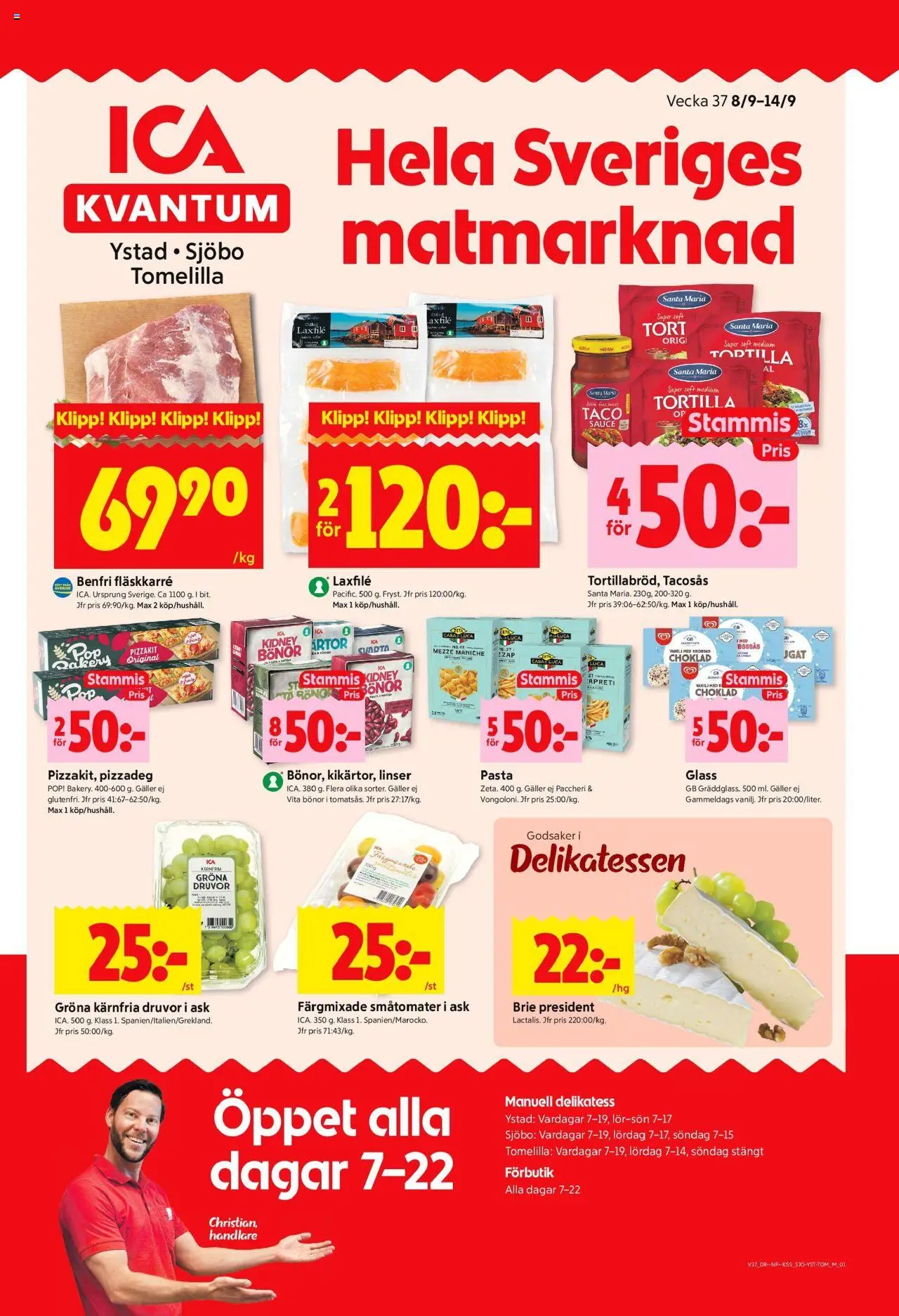 Ystad är giltig 08/09 2025 > Veckans Erbjudanden gäller från 08/09/2025 till 14/09/2025 sidnummer 1