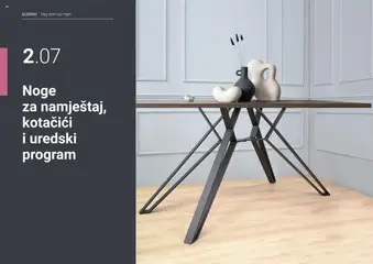 Pregled letka Noge za namještaj, kotačići i uredski program trgovine Elgrad vrijedi od 06.10.2025