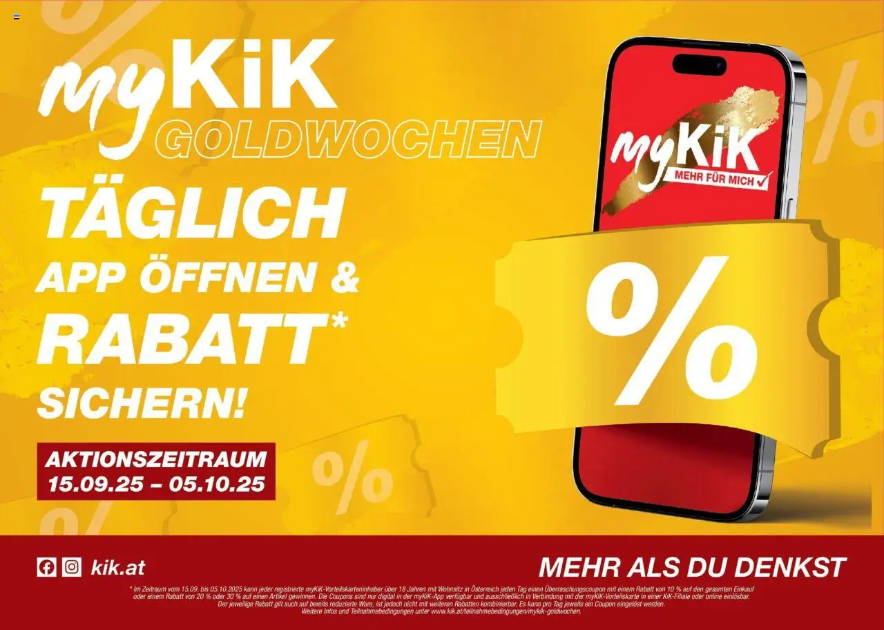  KIK Prospekt 14.09.2025 - Flugblatt, Angebote - Seite 1