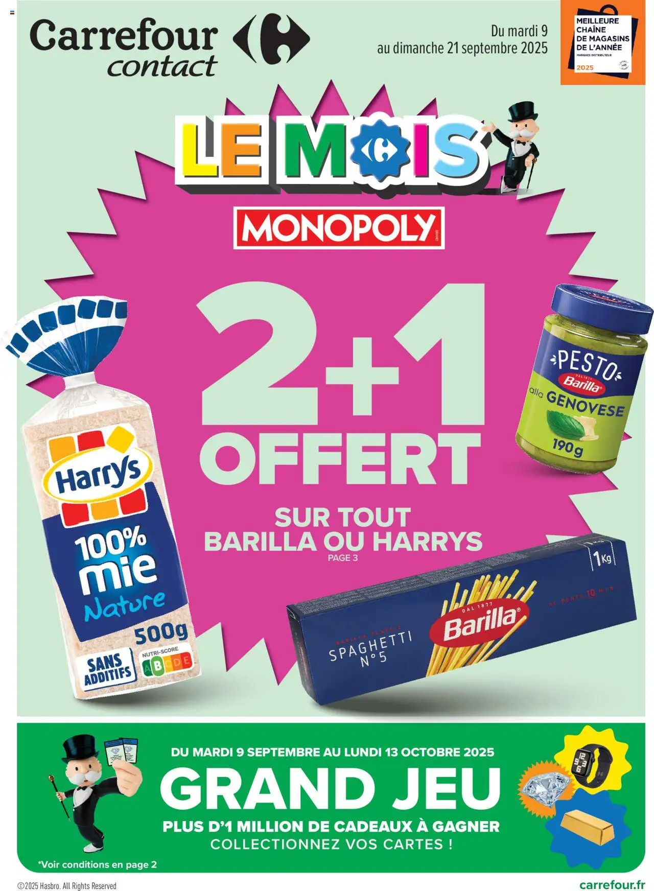 Catalogue Le mois monopoly de la boutique Carrefour contact valable du 09/09/2025 - Page numéro 1