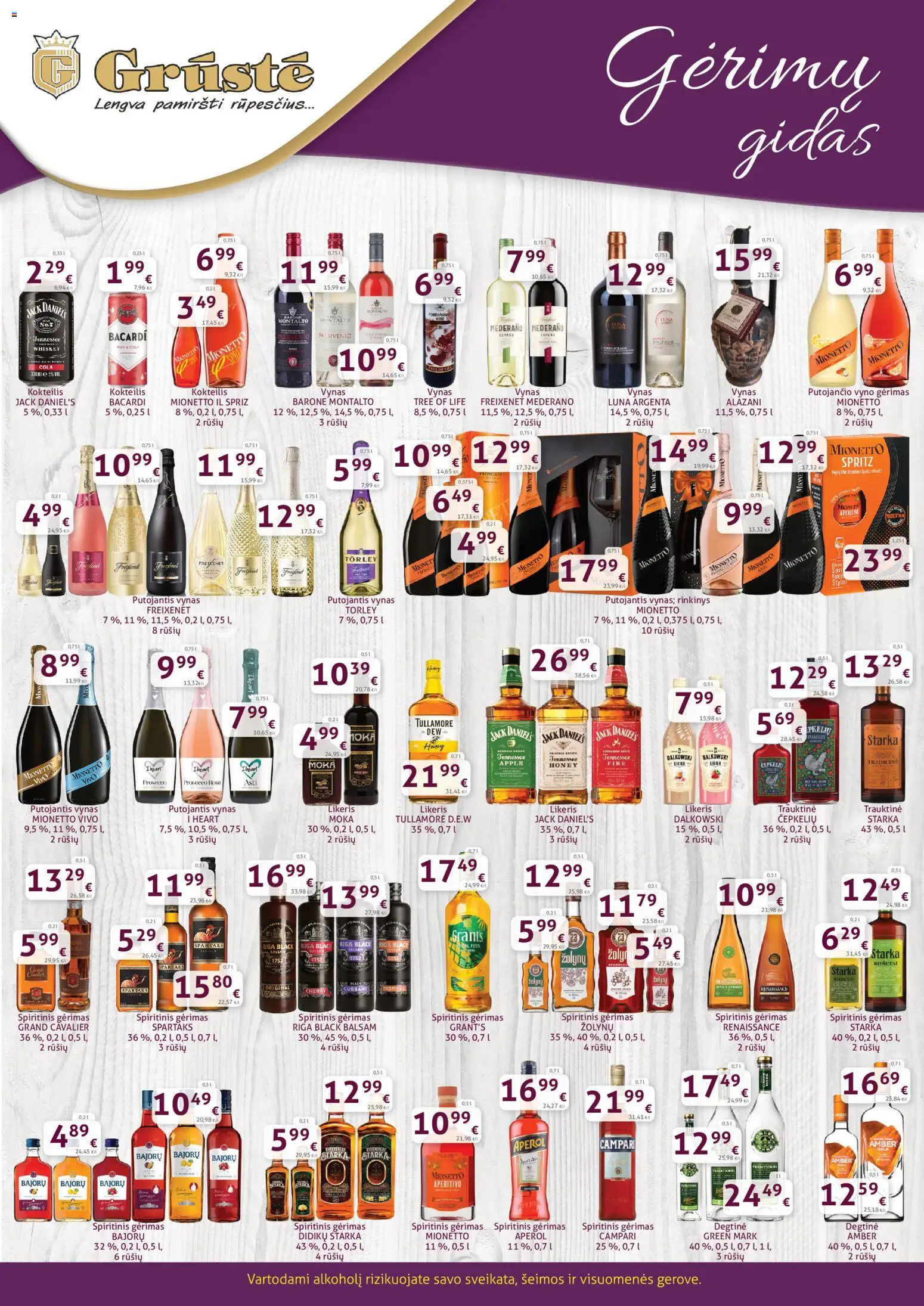 GRUSTE parduotuvės leidinio Leidinys - Gėrimų gidas galiojančio nuo 2026.02.01 peržiūra